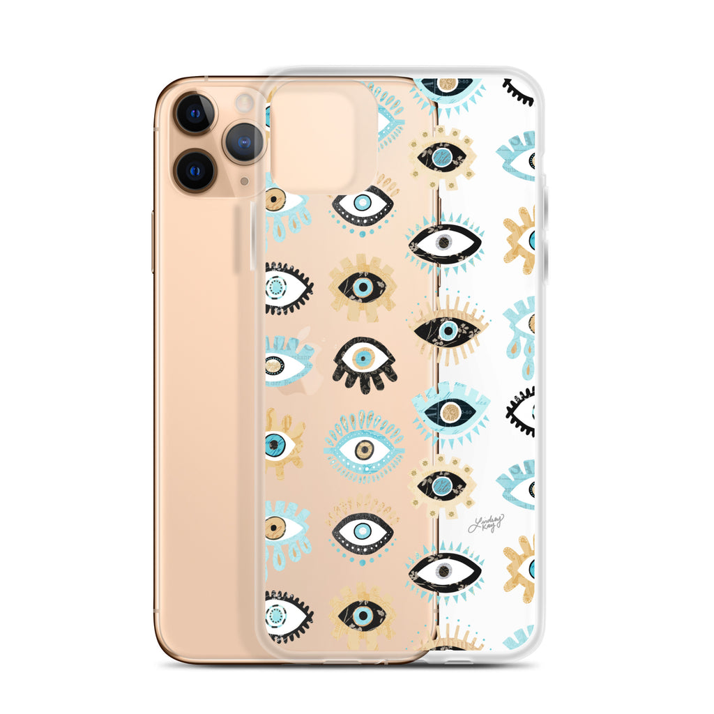 Evil Eyes Illustration - Clear Case for iPhone®