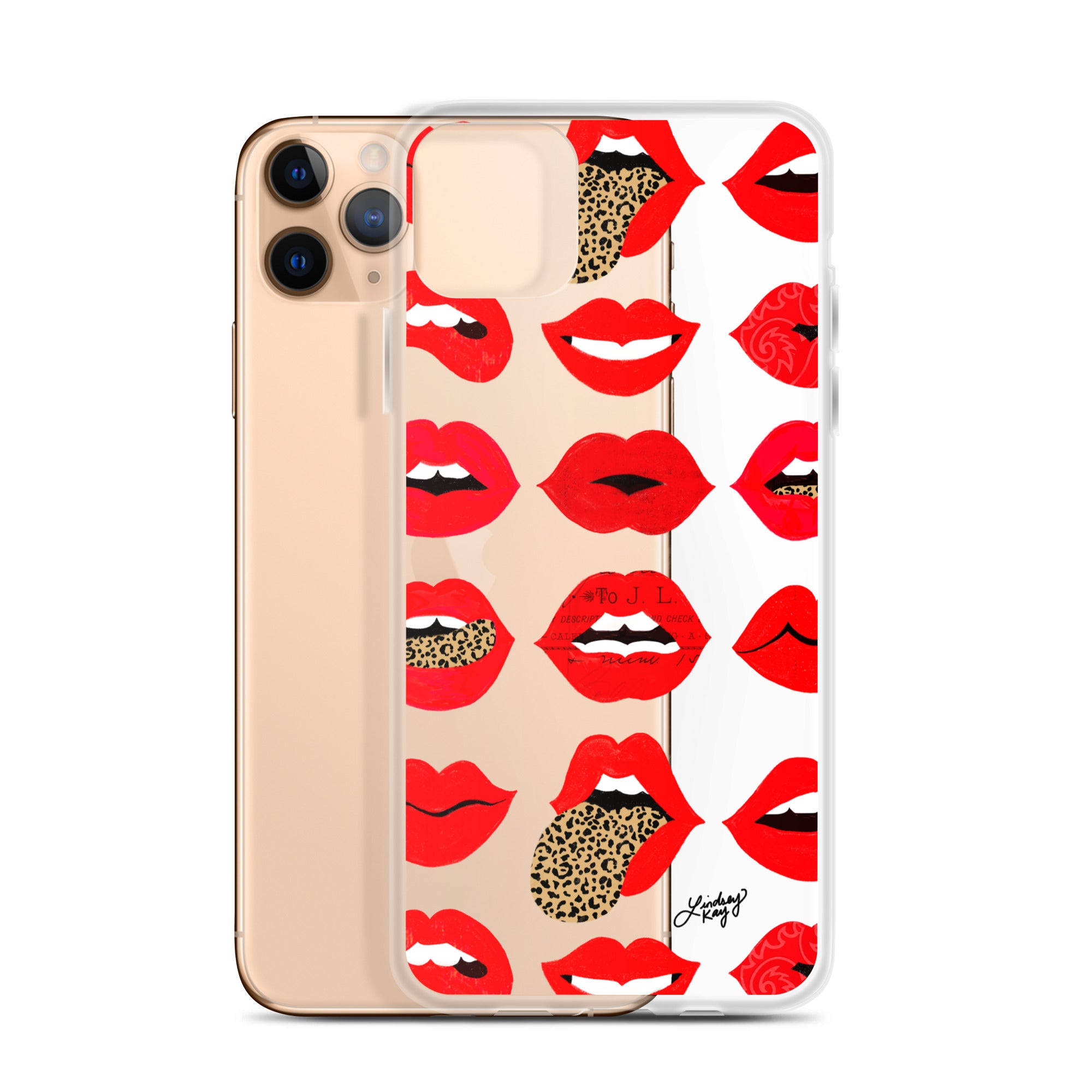 Labios de amor de leopardo - Funda transparente para iPhone®
