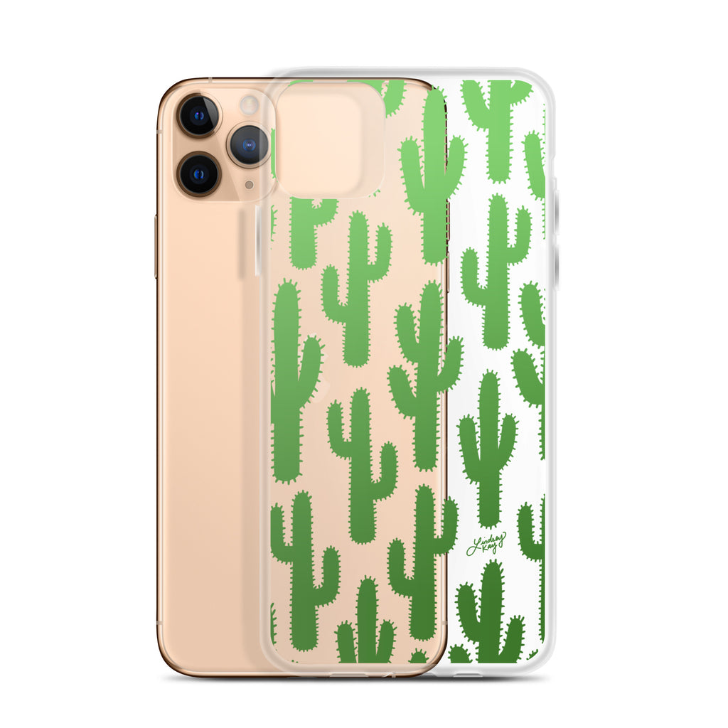 Gradient Green Cactus - Clear Case for iPhone®