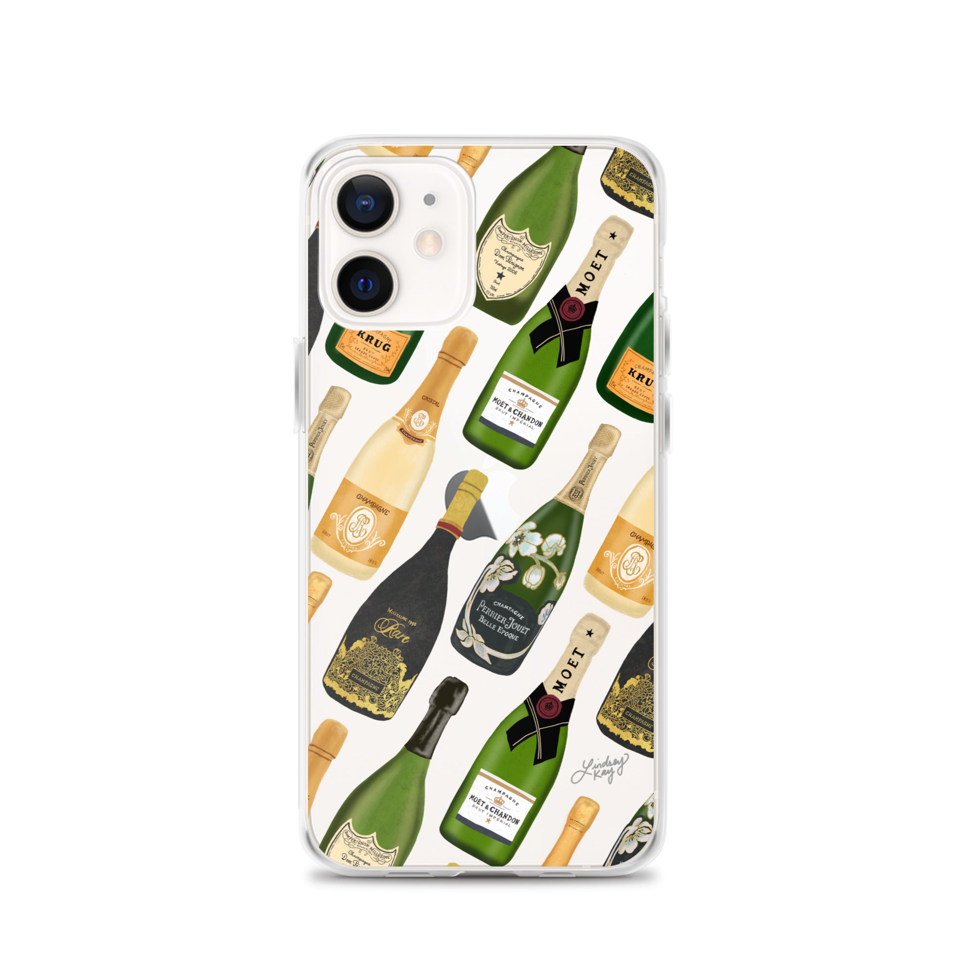 Ilustración de botellas de champán - Funda transparente para iPhone®