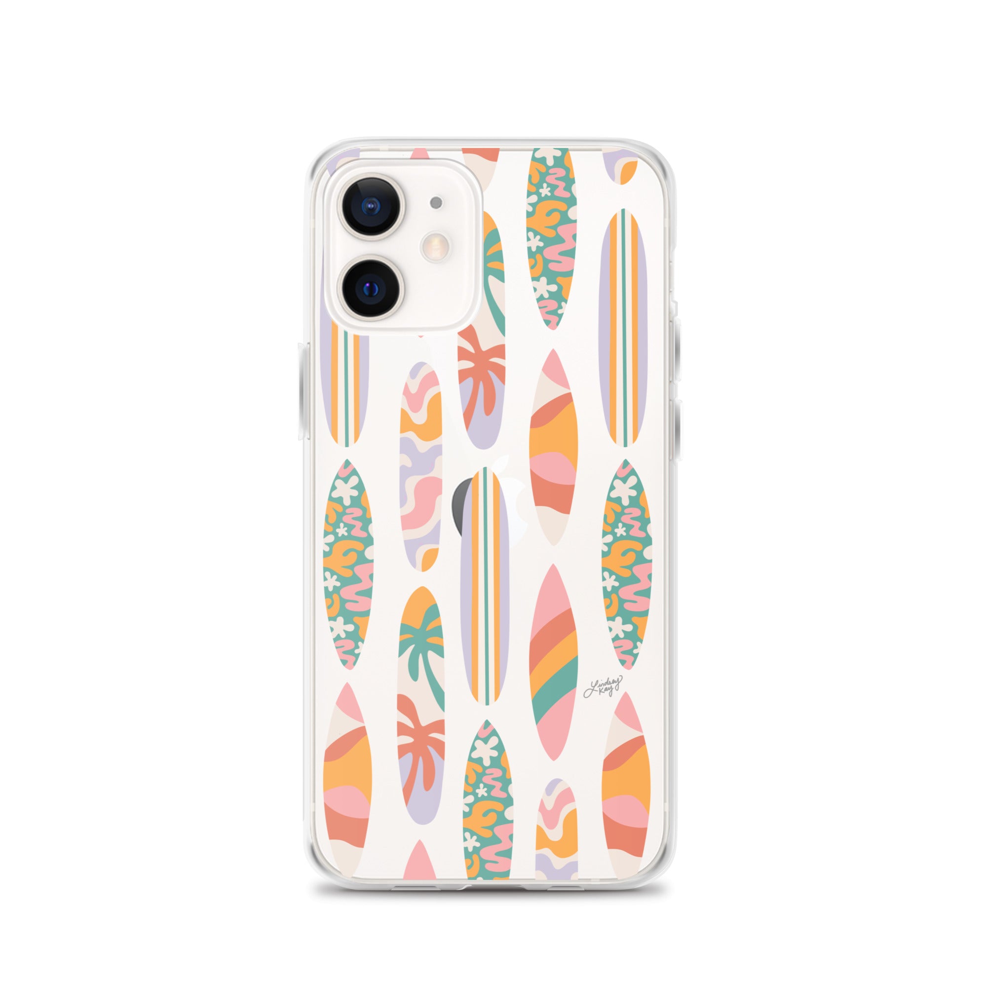 Patrón de ilustración de tablas de surf - Transparente Funda para iPhone®