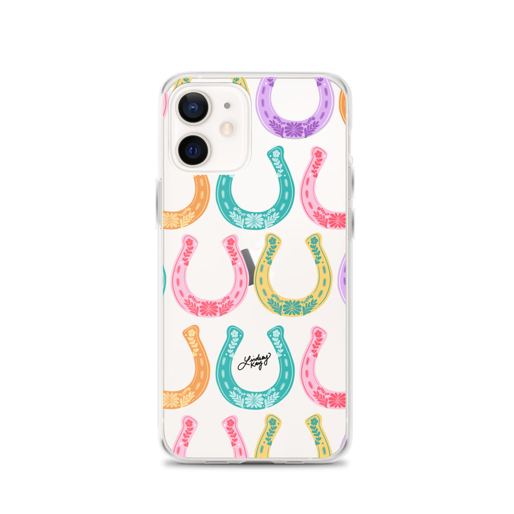 Colorful Horseshoe Illustration Pattern - Clear Case for iPhone®