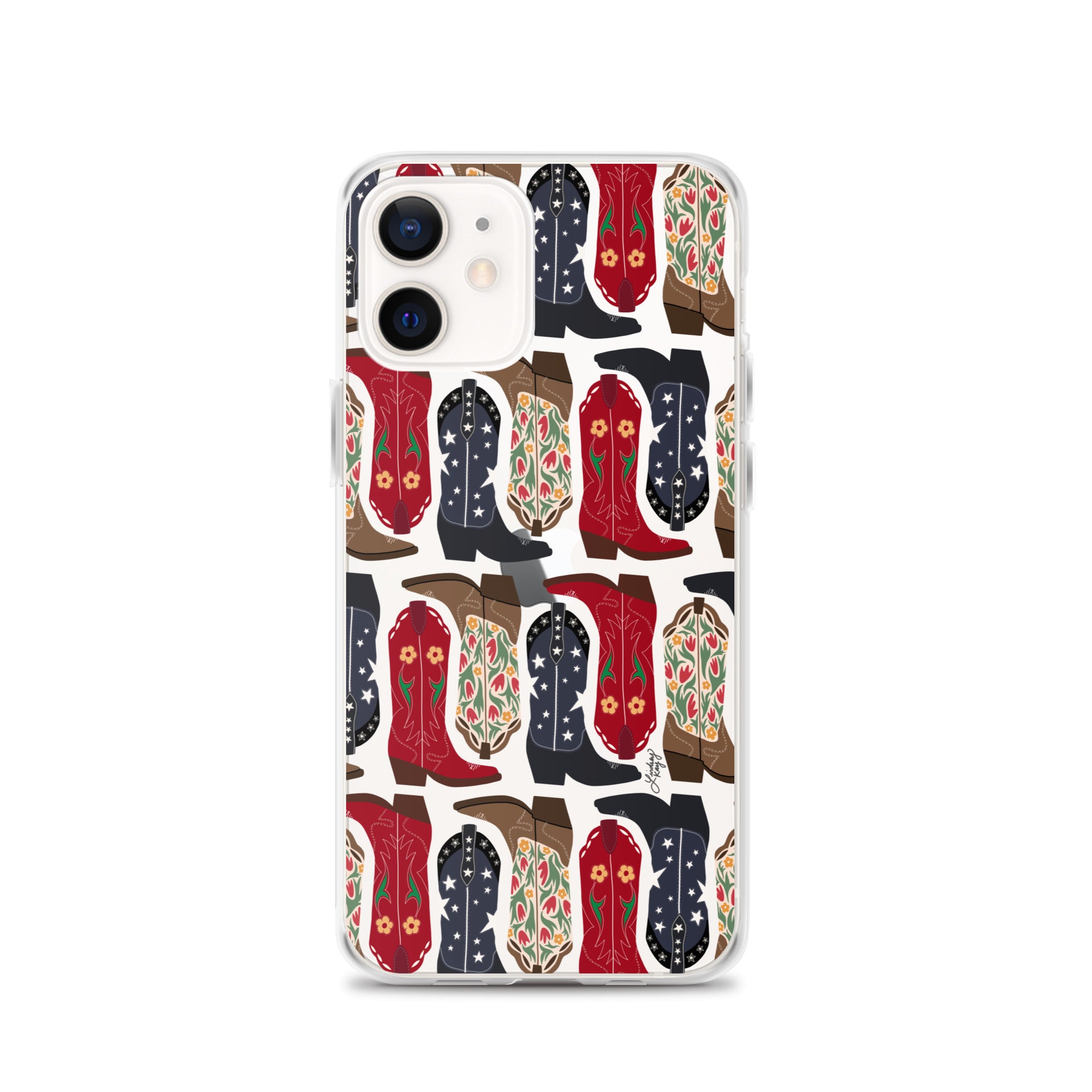 Ilustración de botas de vaquero - Funda transparente para iPhone®