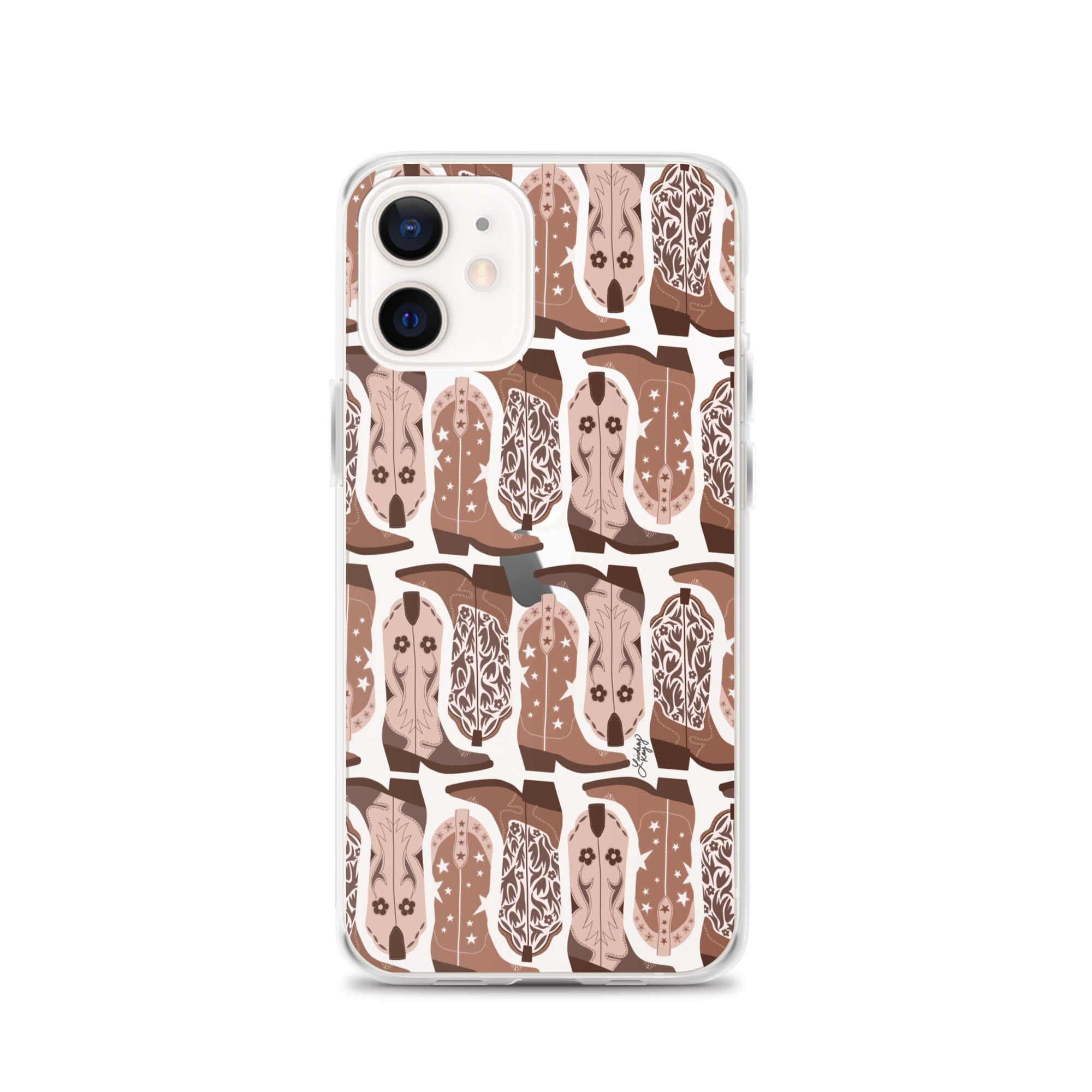 Ilustración de botas de vaquero - Funda transparente para iPhone®