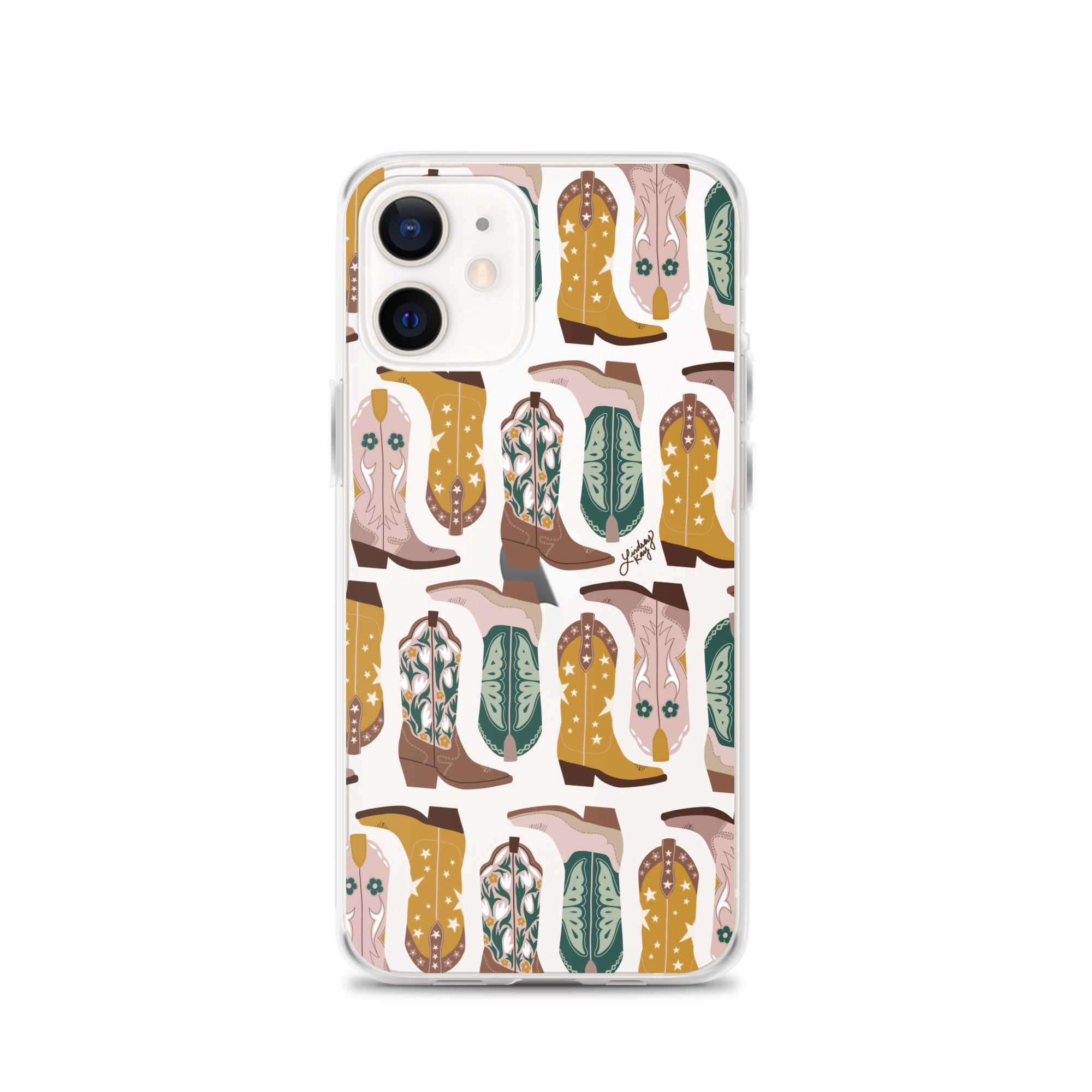 Ilustración de botas de vaquero (paleta neutra) - Funda transparente para iPhone®