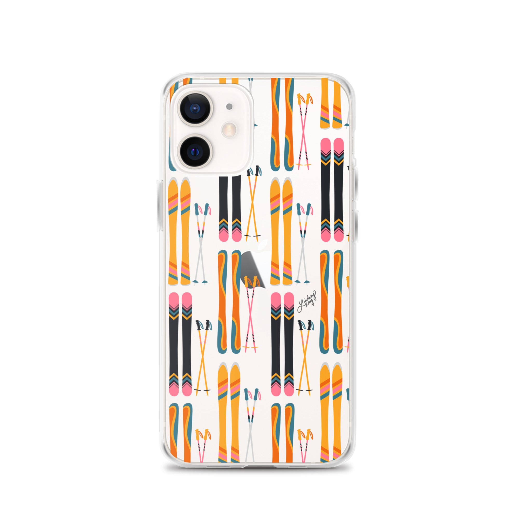 Skis and Poles Patterned - Clear Case for iPhone®