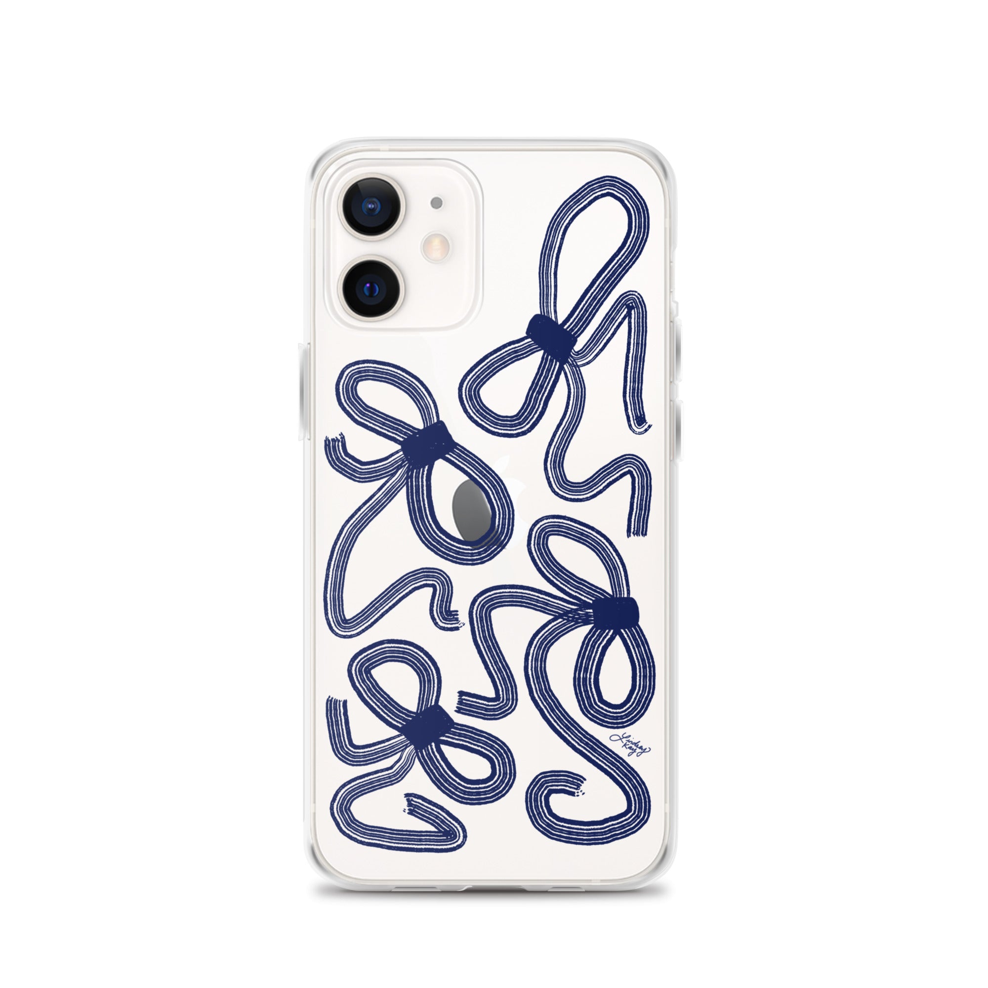 Navy Ribbons Illustration - Clear Case for iPhone®