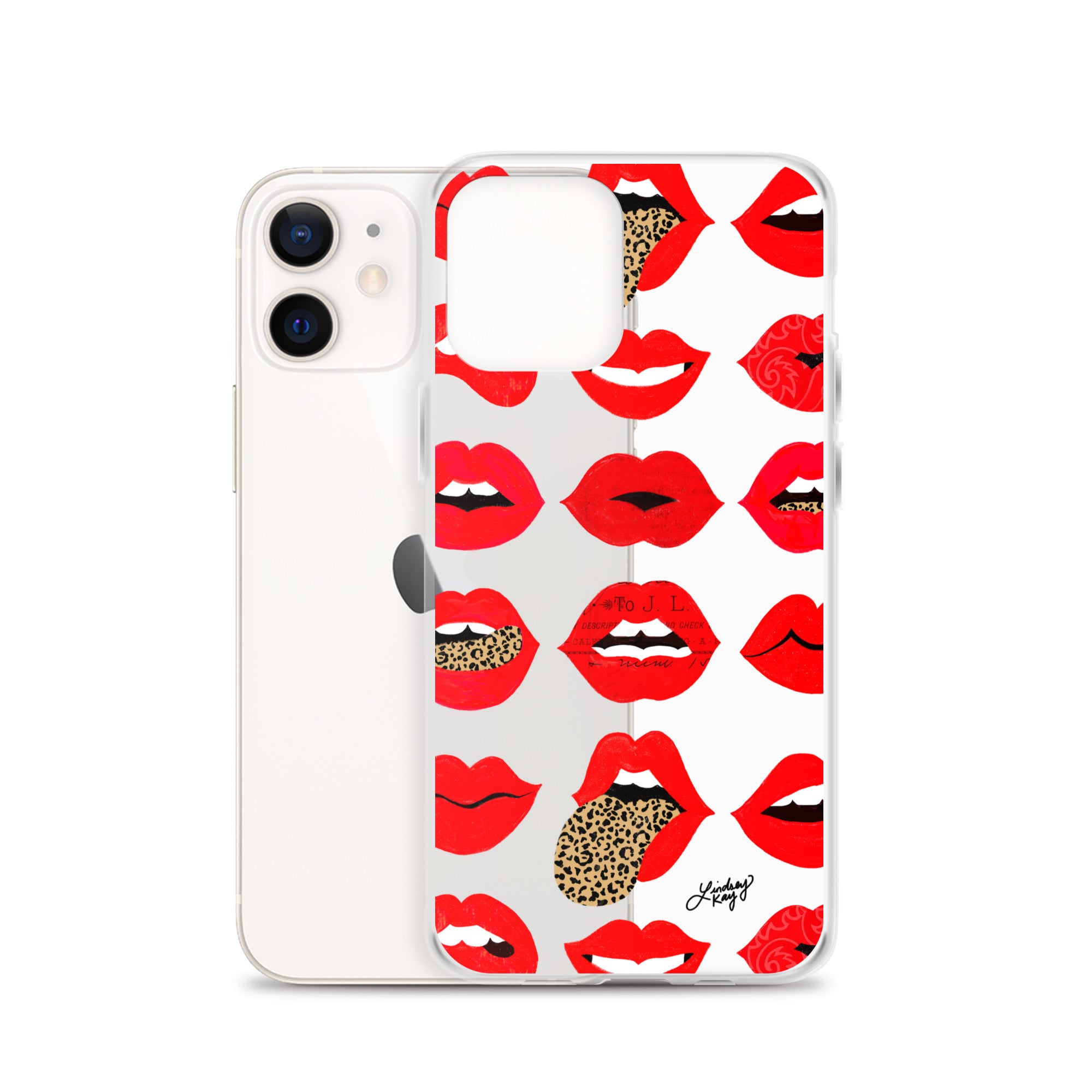 Labios de amor de leopardo - Funda transparente para iPhone®