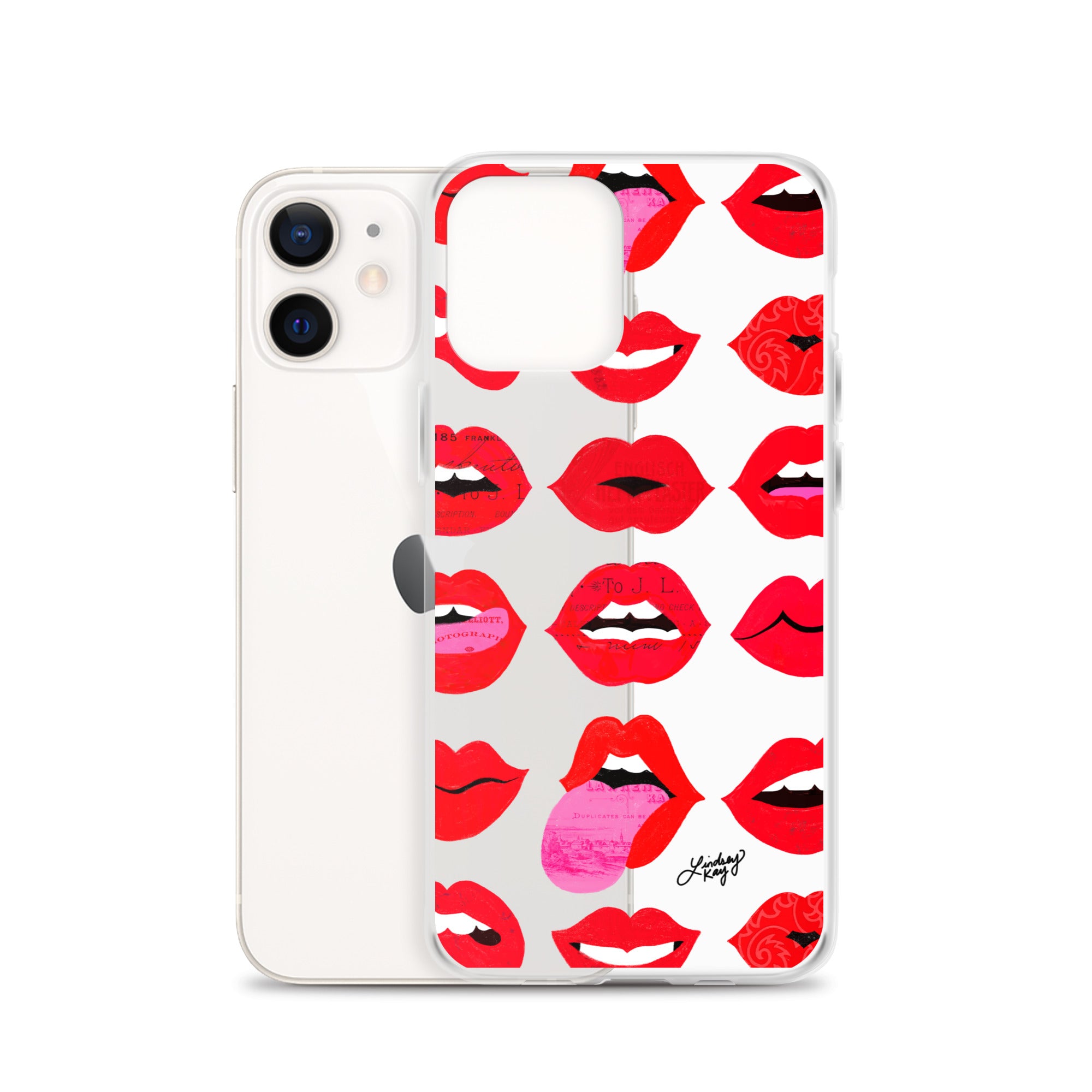 Labios rojos de amor - Funda transparente para iPhone®
