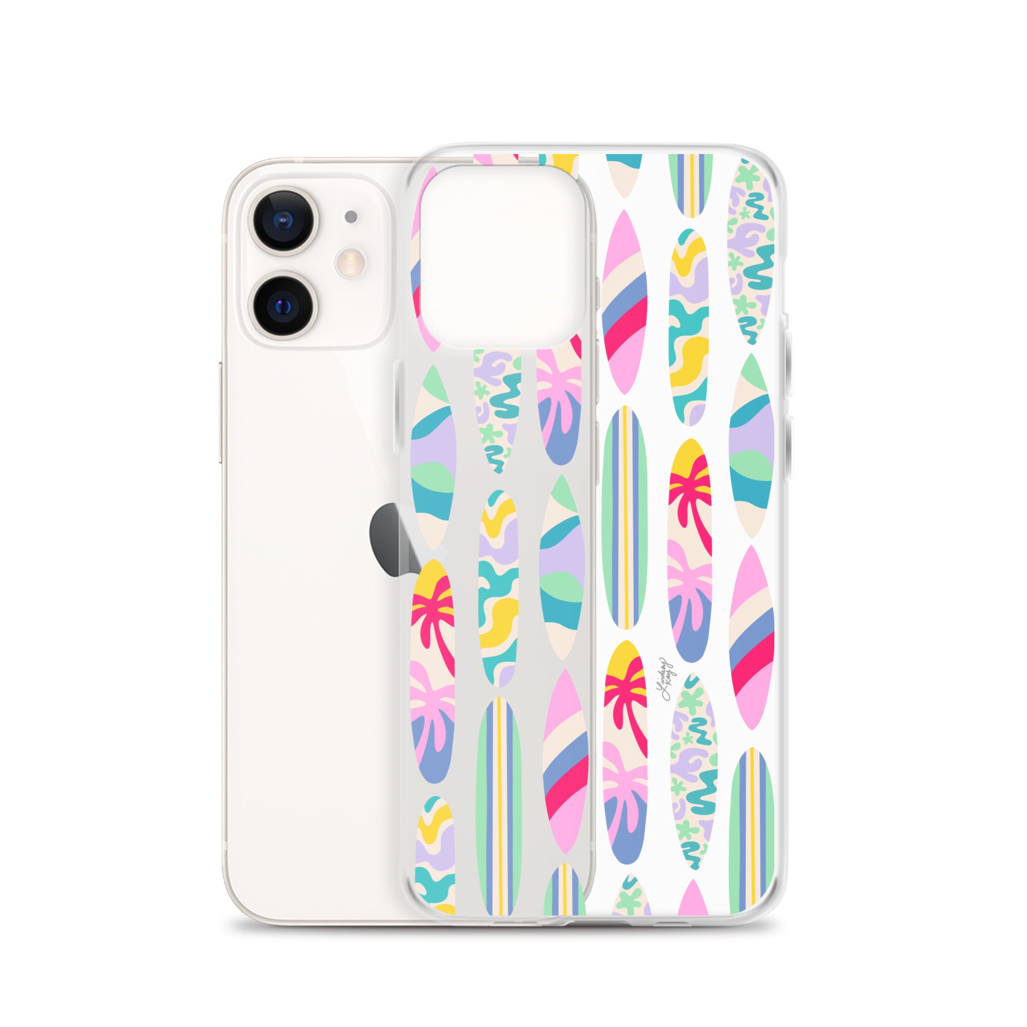 Ilustración de tablas de surf - Funda transparente para iPhone®