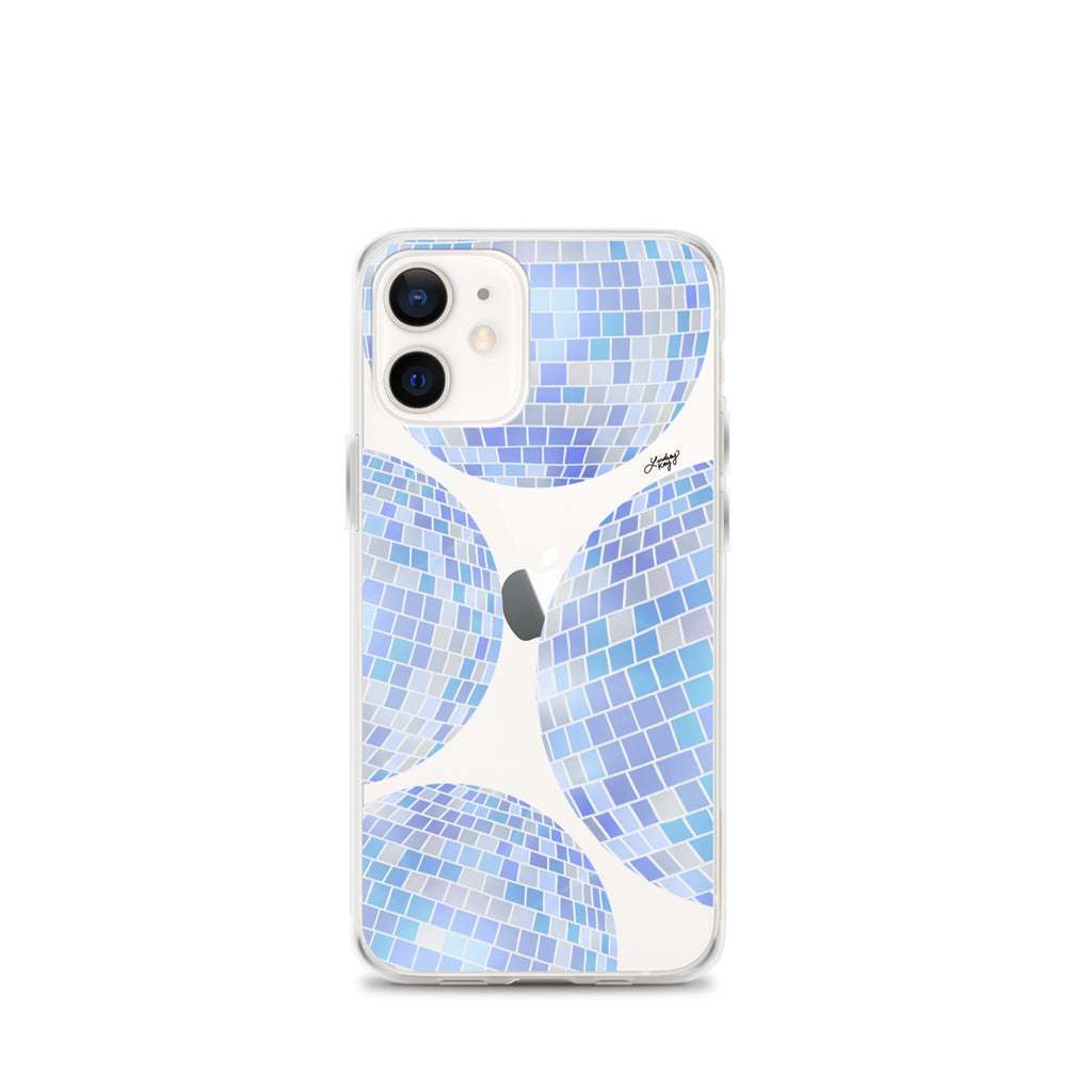 Blue Disco Balls Illustration - Clear Case for iPhone®
