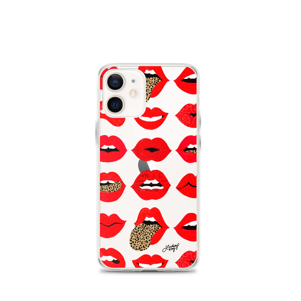 Leopard Lips of Love - Clear Case for iPhone®