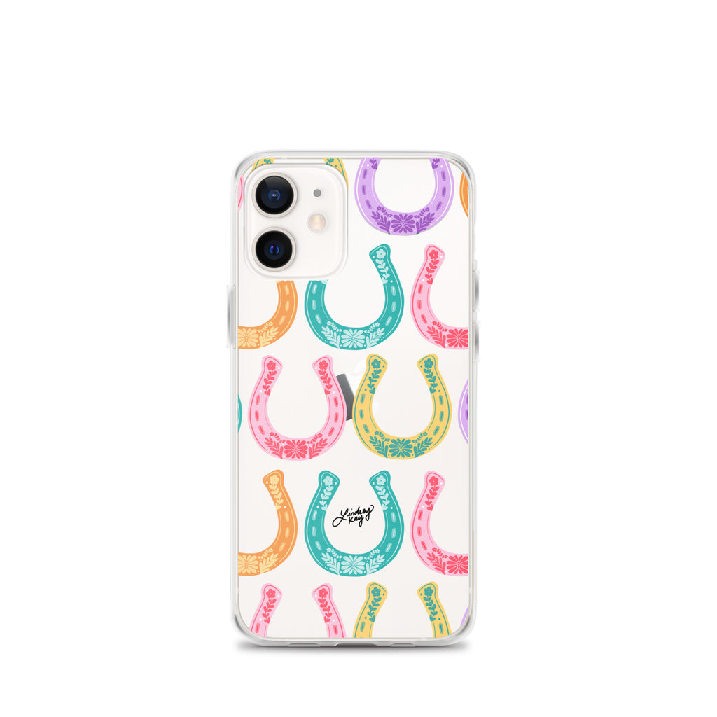 Colorful Horseshoe Illustration Pattern - Clear Case for iPhone®