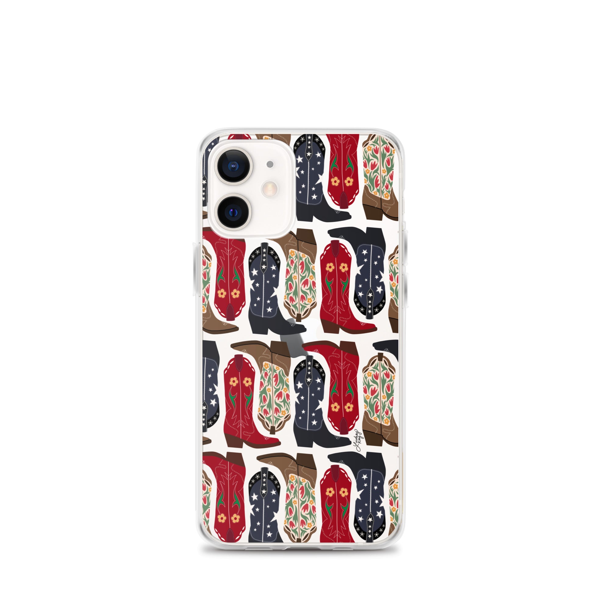 Ilustración de botas de vaquero - Funda transparente para iPhone®