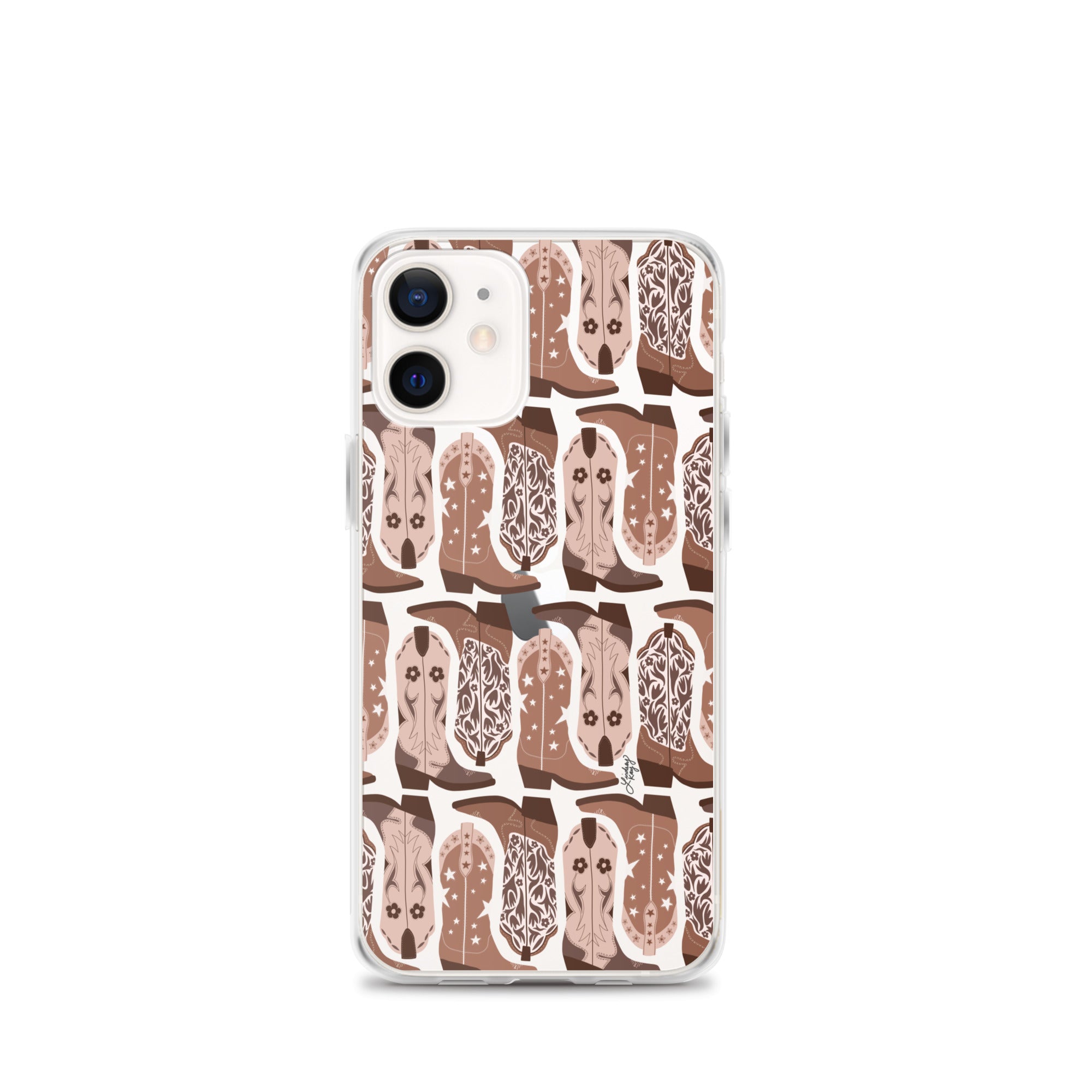 Ilustración de botas de vaquero - Funda transparente para iPhone®