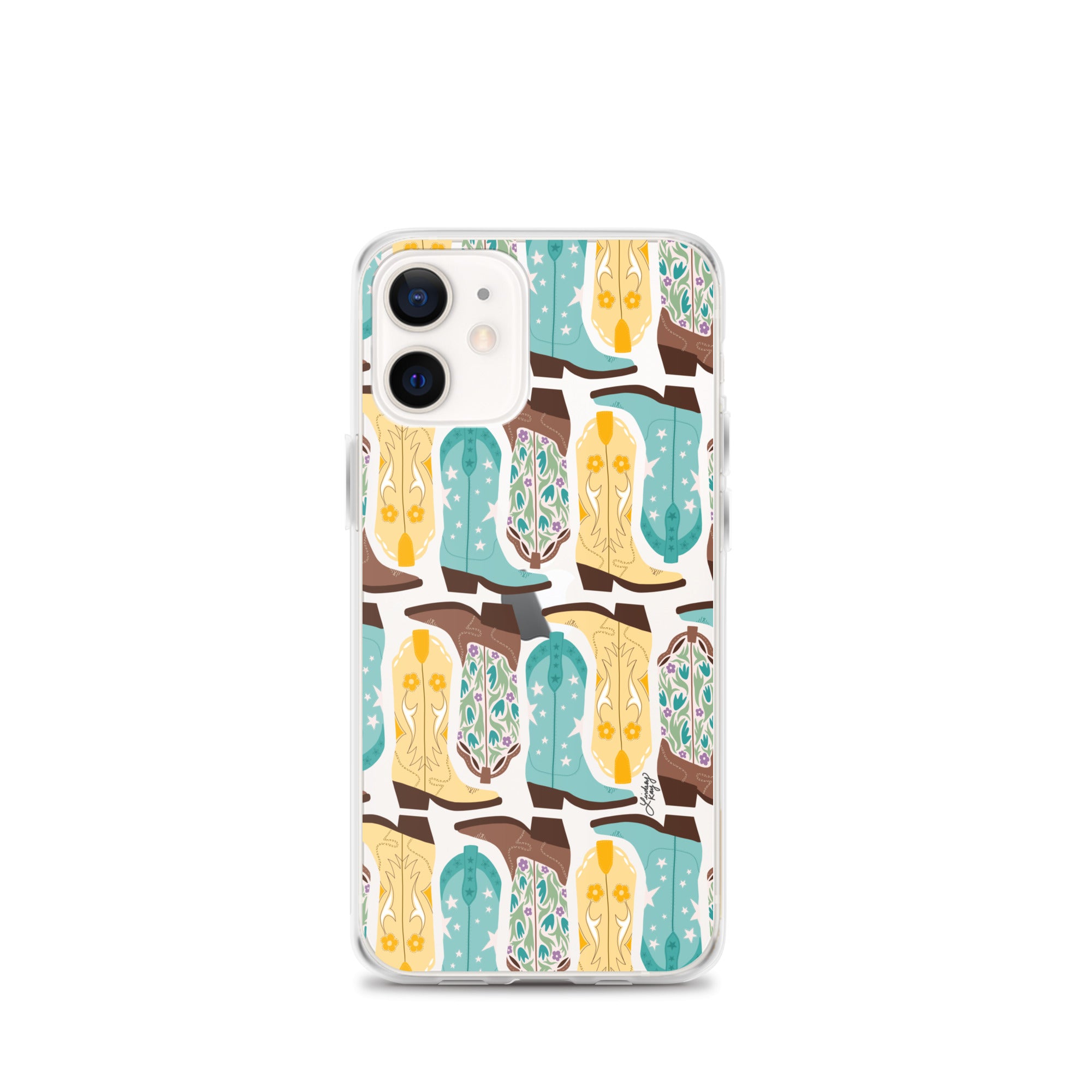 Ilustración de botas de vaquero - Funda transparente para iPhone®