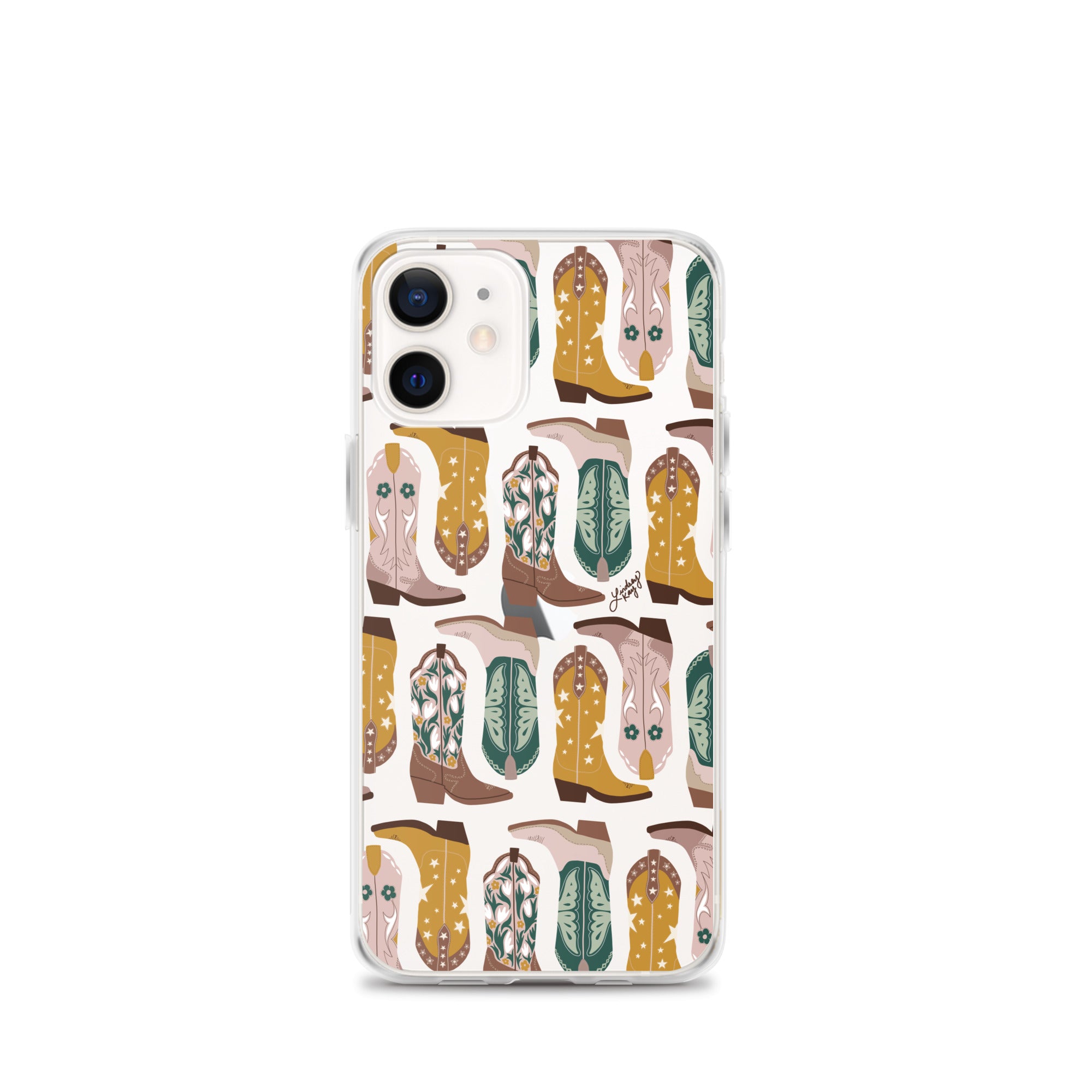 Ilustración de botas de vaquero (paleta neutra) - Funda transparente para iPhone®