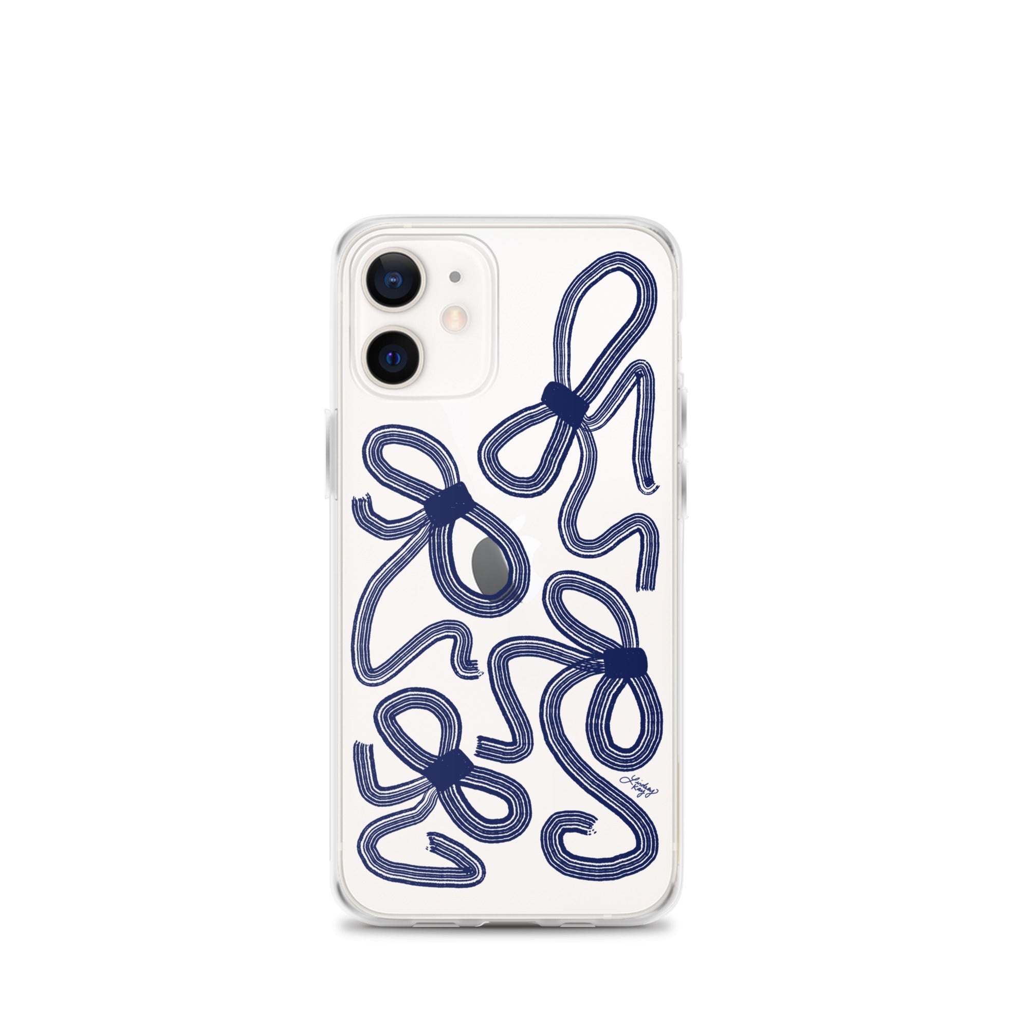 Navy Ribbons Illustration - Clear Case for iPhone®