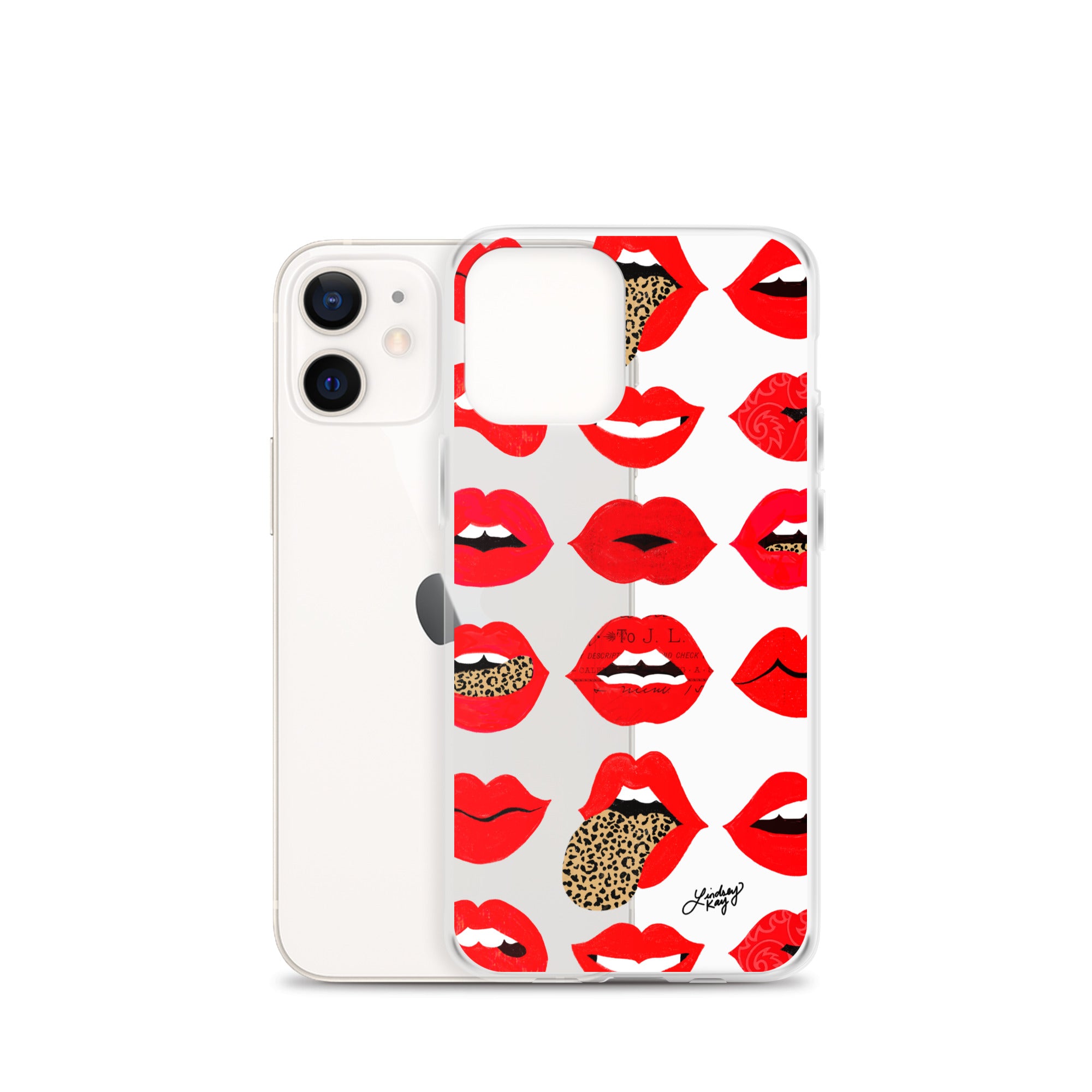 Labios de amor de leopardo - Funda transparente para iPhone®