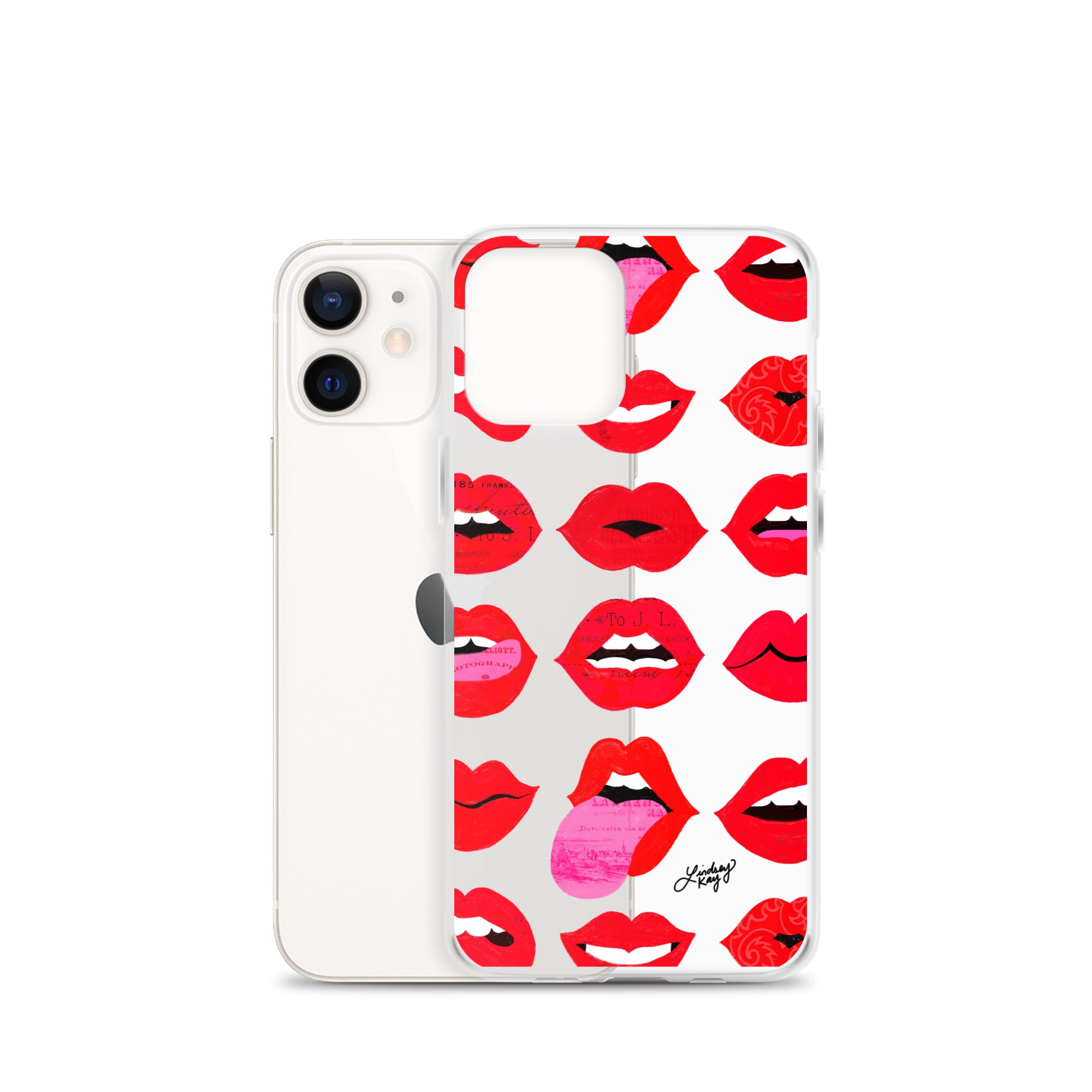 Labios rojos de amor - Funda transparente para iPhone®