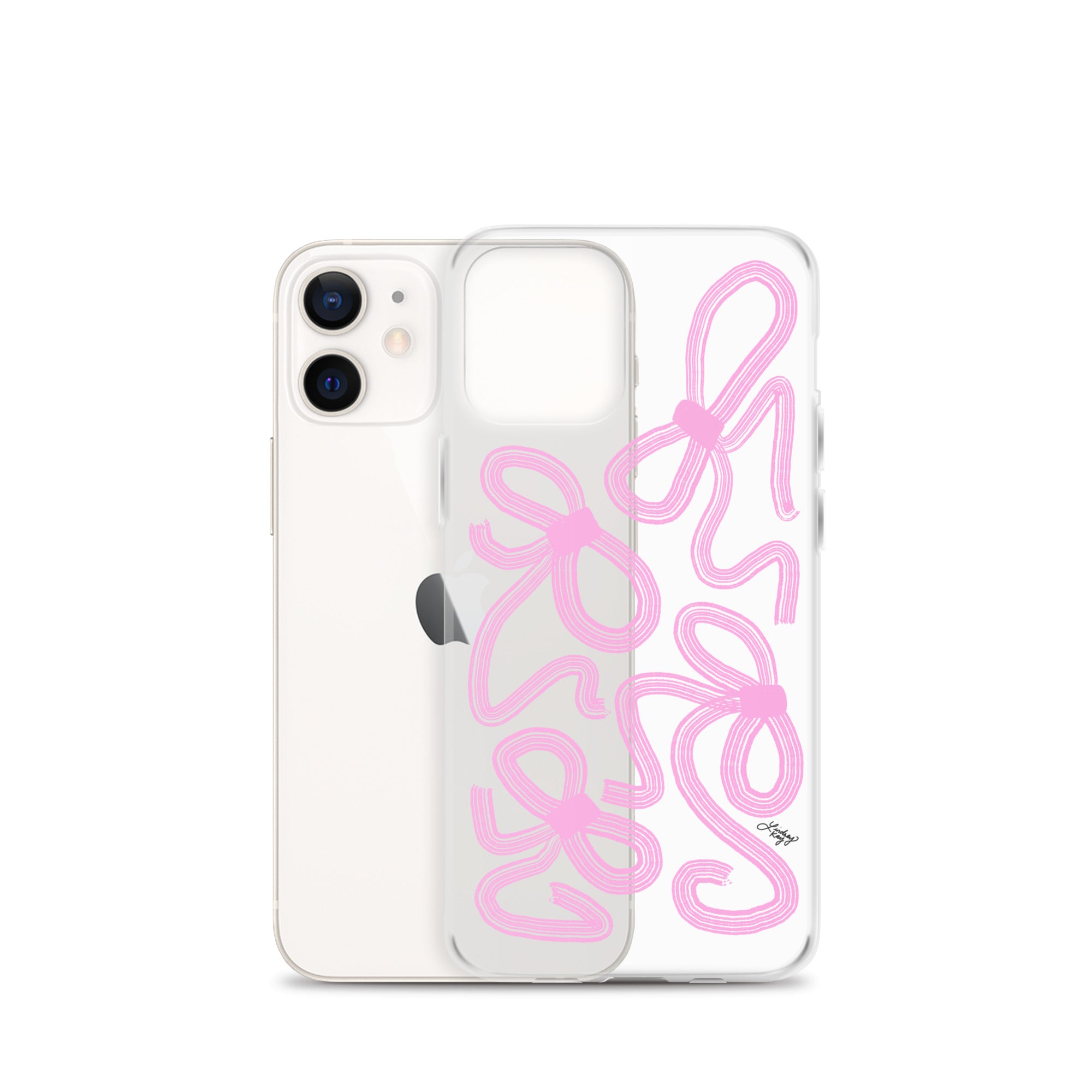 Pink Ribbon Illustration - Clear Case for iPhone®