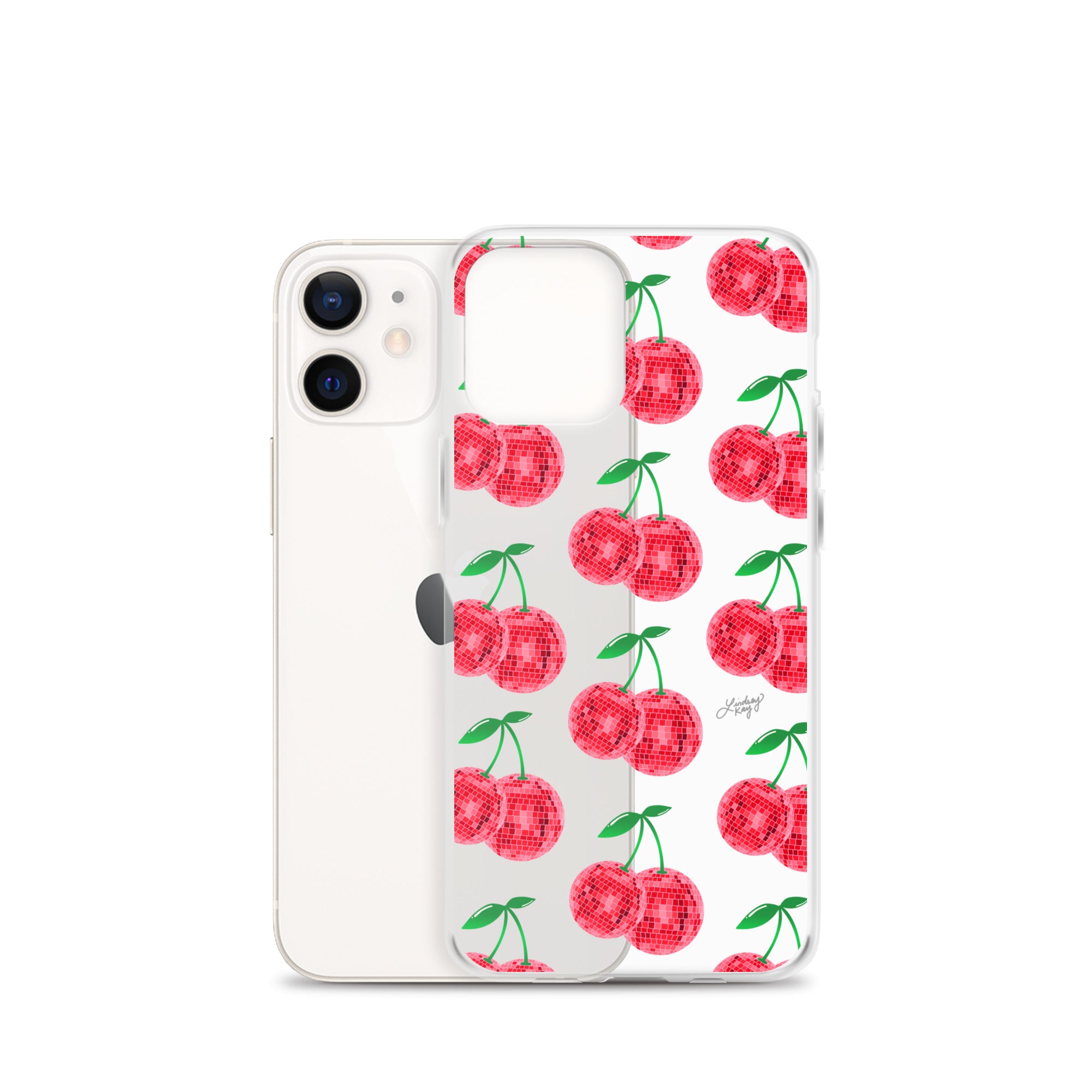 Red Disco Ball Cherries - Clear Case for iPhone® - Sizes 11 & 16