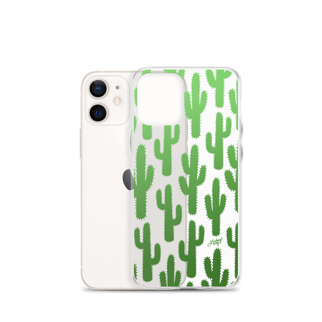 Gradient Green Cactus - Clear Case for iPhone®