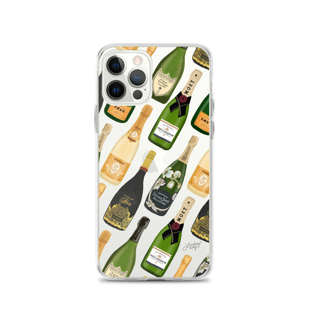 Champagne Bottles Illustration - Clear Case for iPhone®