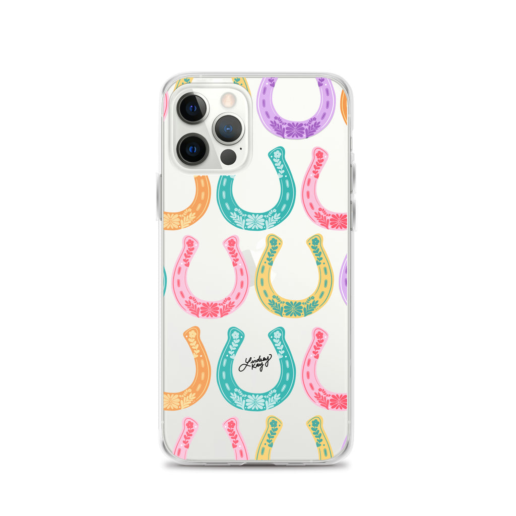 Colorful Horseshoe Illustration Pattern - Clear Case for iPhone®