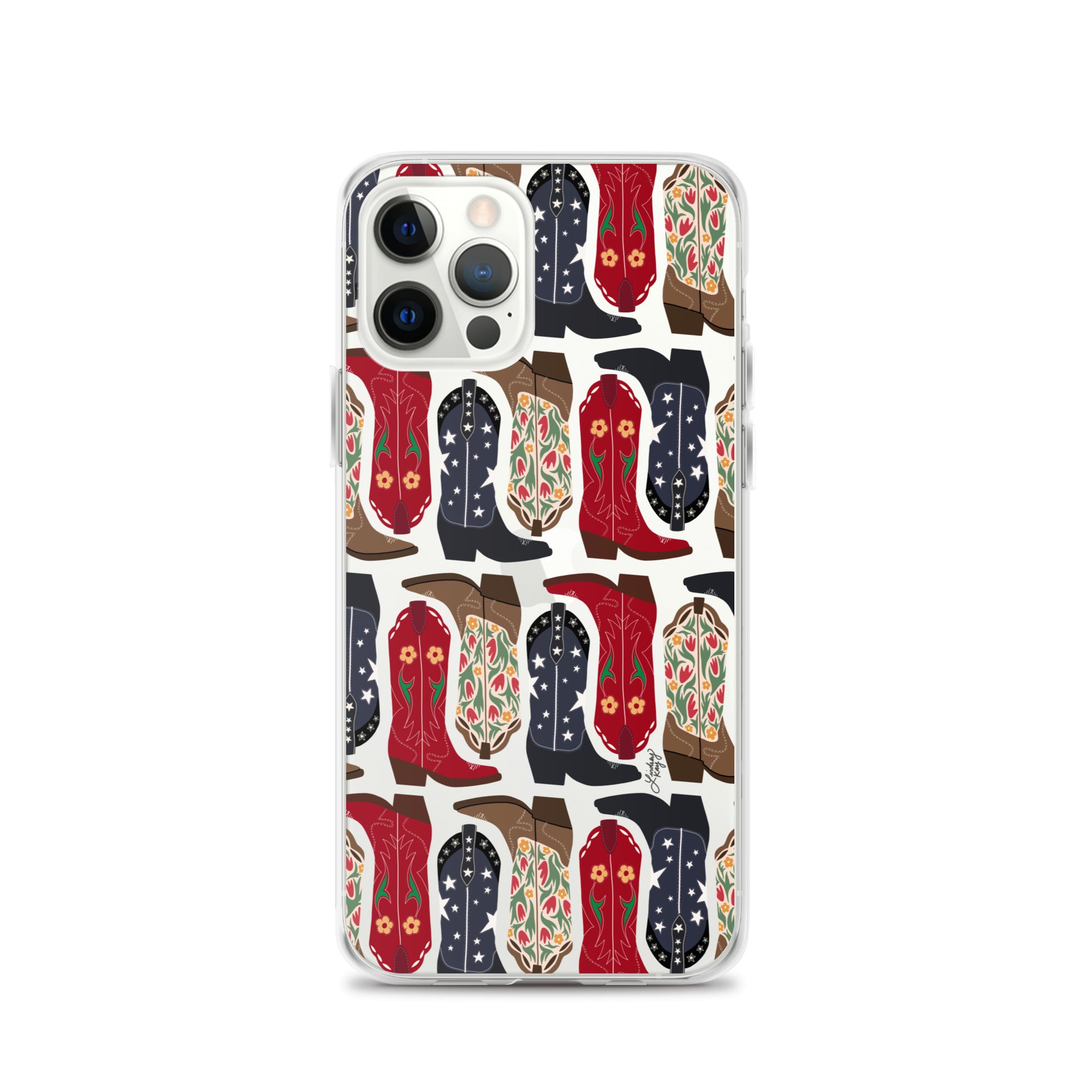 Ilustración de botas de vaquero - Funda transparente para iPhone®