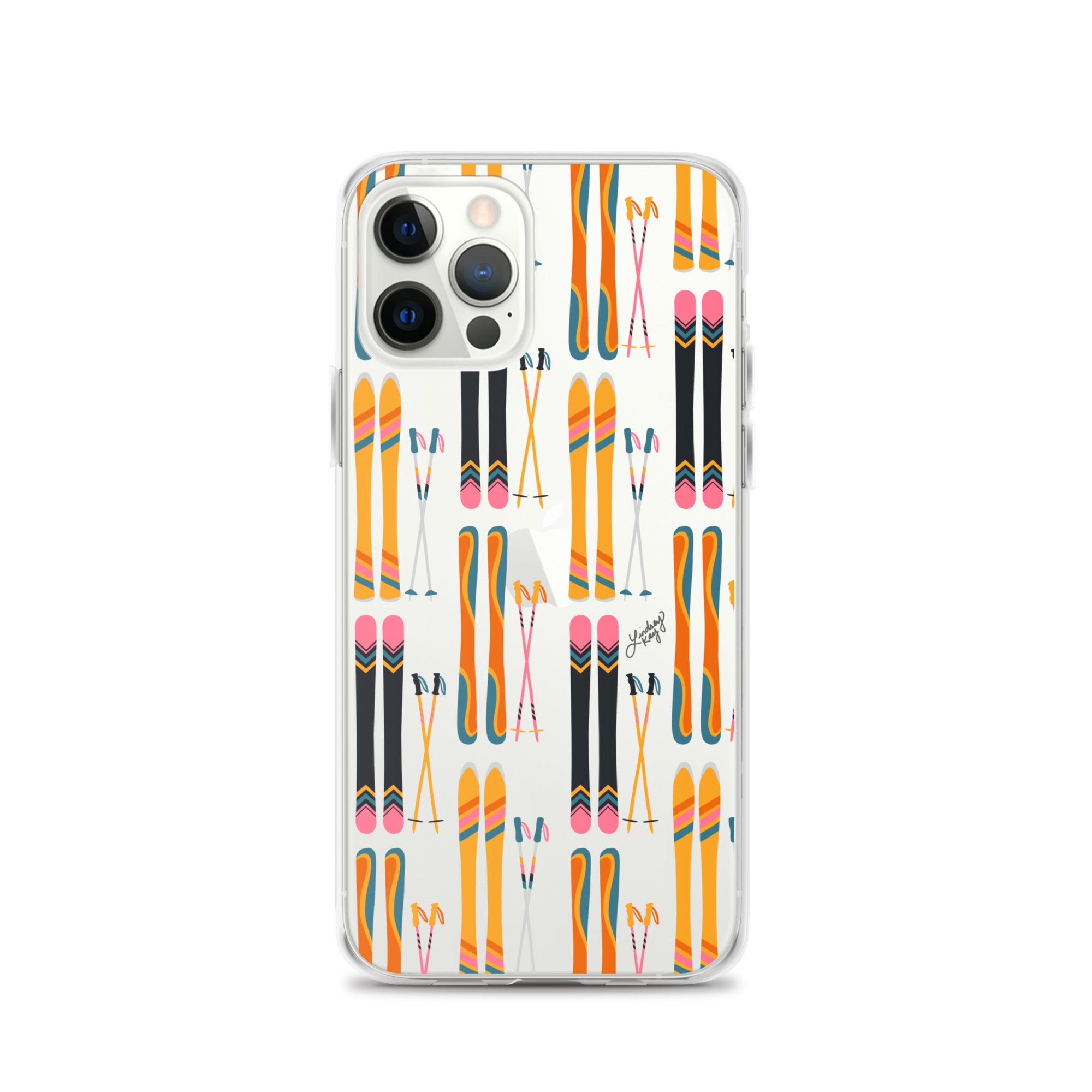 Skis and Poles Patterned - Clear Case for iPhone®