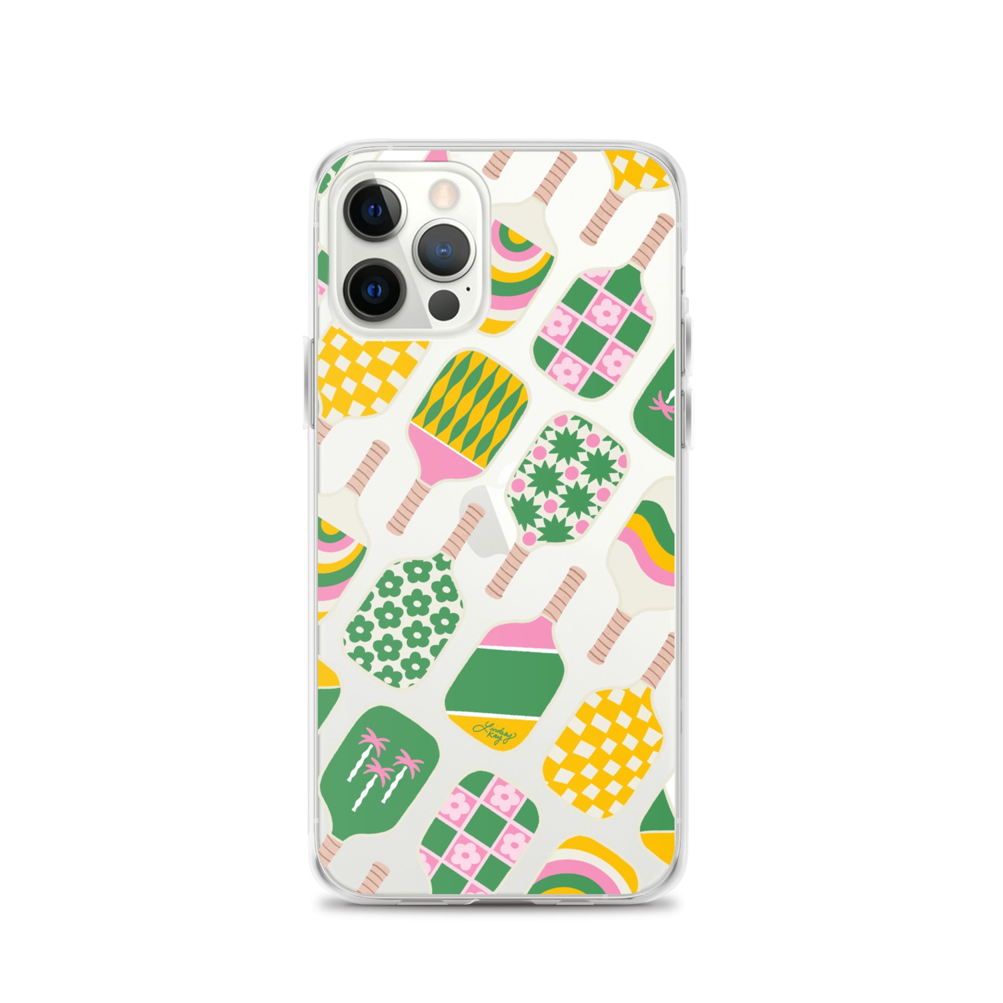 pickleball pickle ball paddle tennis phone case iphone cover tough clear shockproof mobile accessories cute trendy preppy gift Lindsey Kay Collective