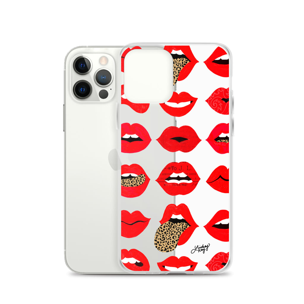Leopard Lips of Love - Clear Case for iPhone®