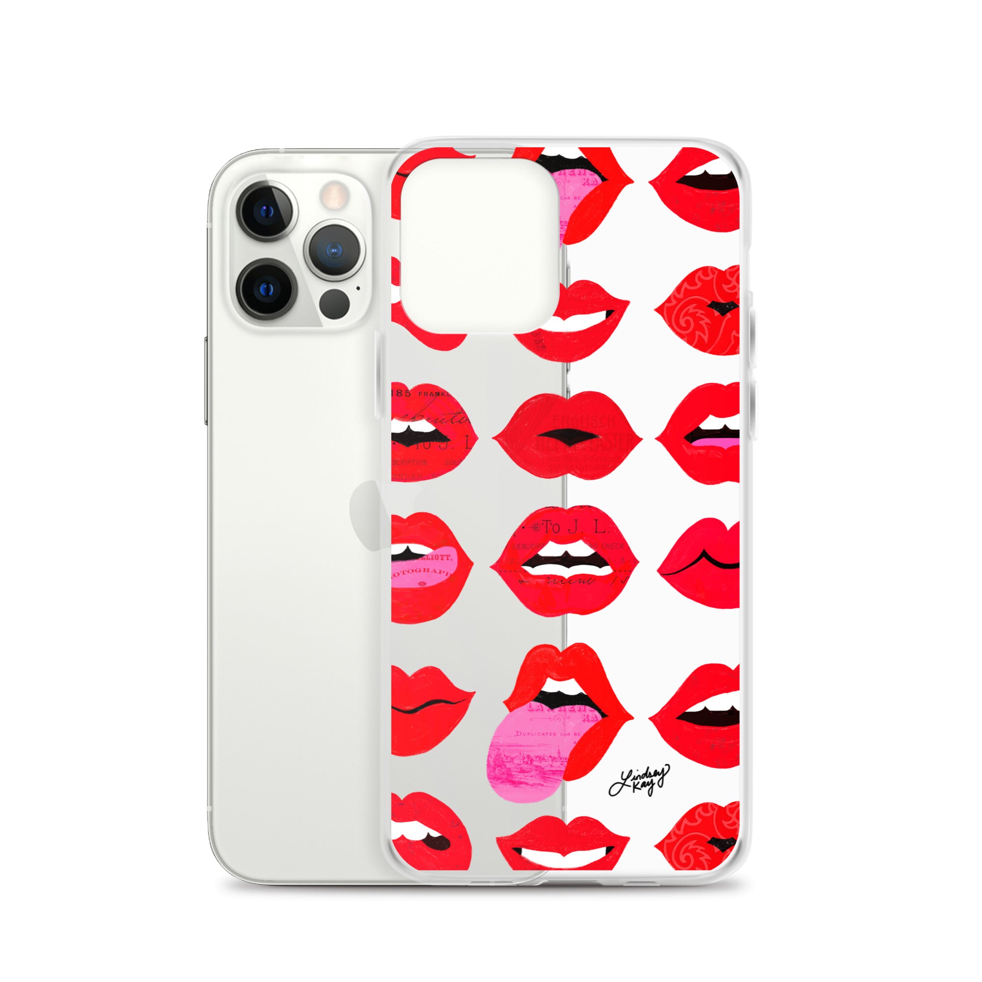 Labios rojos de amor - Funda transparente para iPhone®
