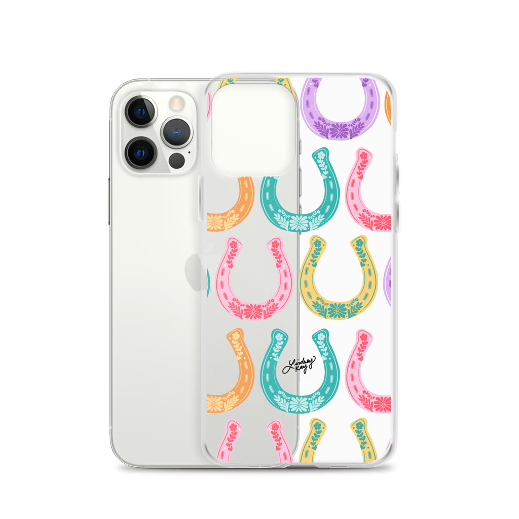 Colorful Horseshoe Illustration Pattern - Clear Case for iPhone®