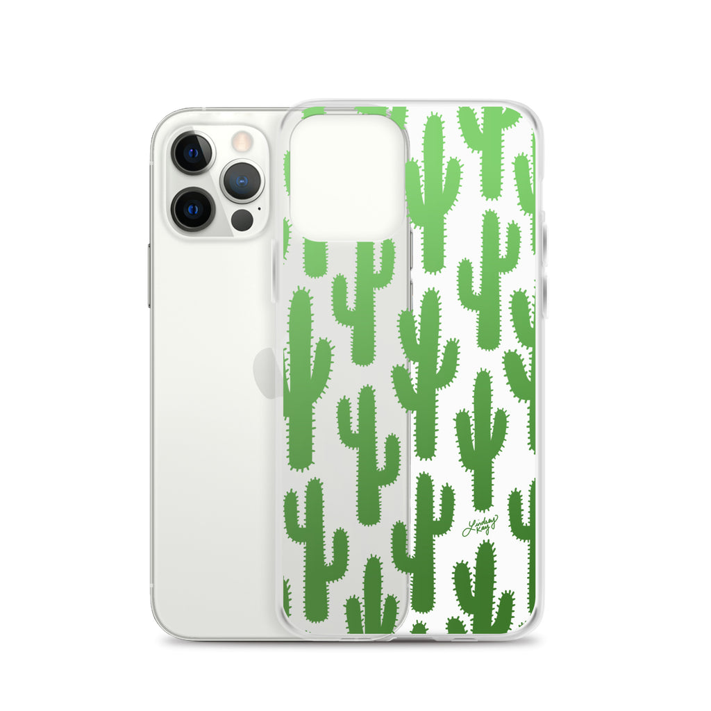 Gradient Green Cactus - Clear Case for iPhone®