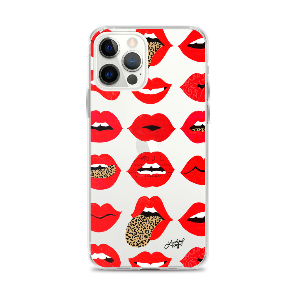 Leopard Lips of Love - Clear Case for iPhone®