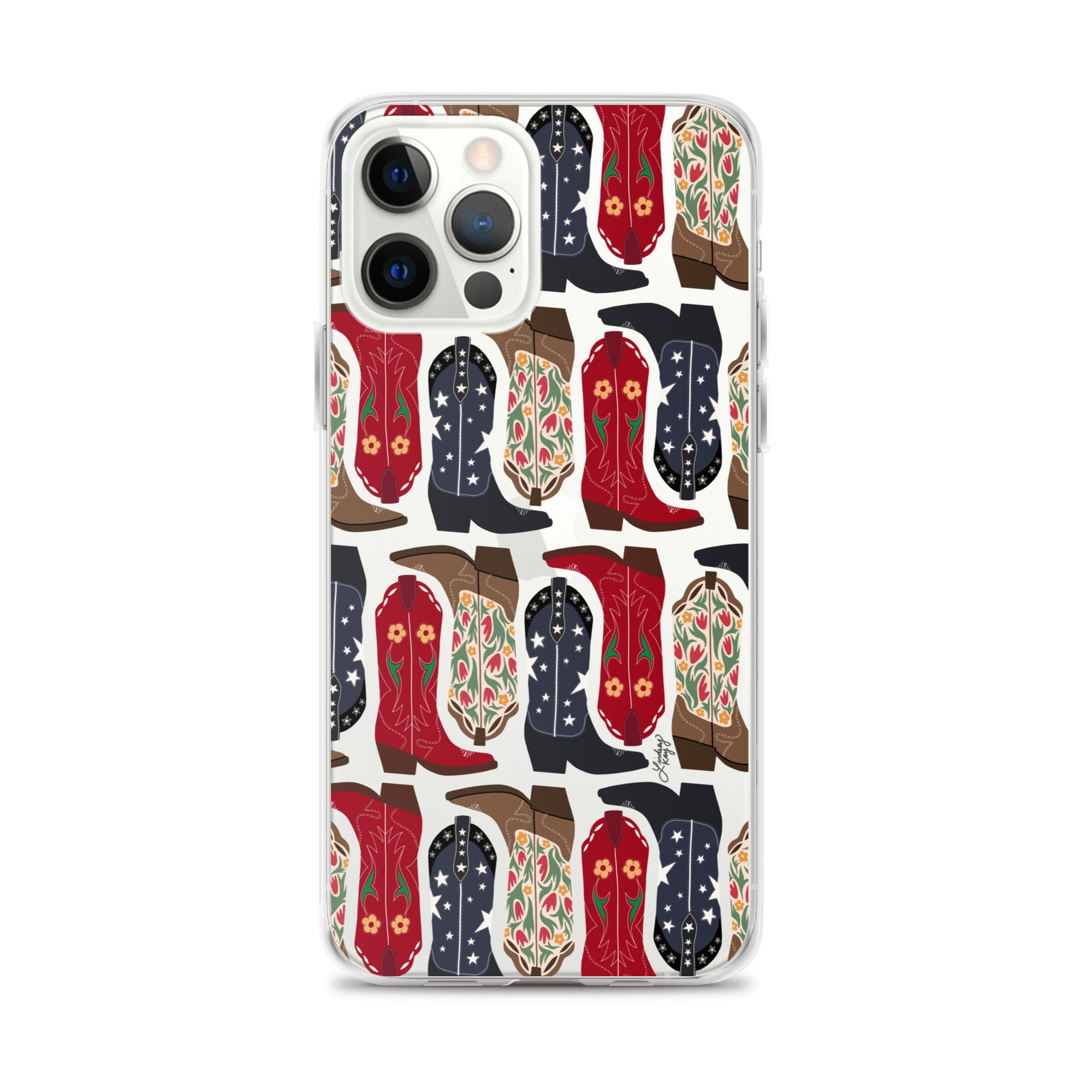 Ilustración de botas de vaquero - Funda transparente para iPhone®