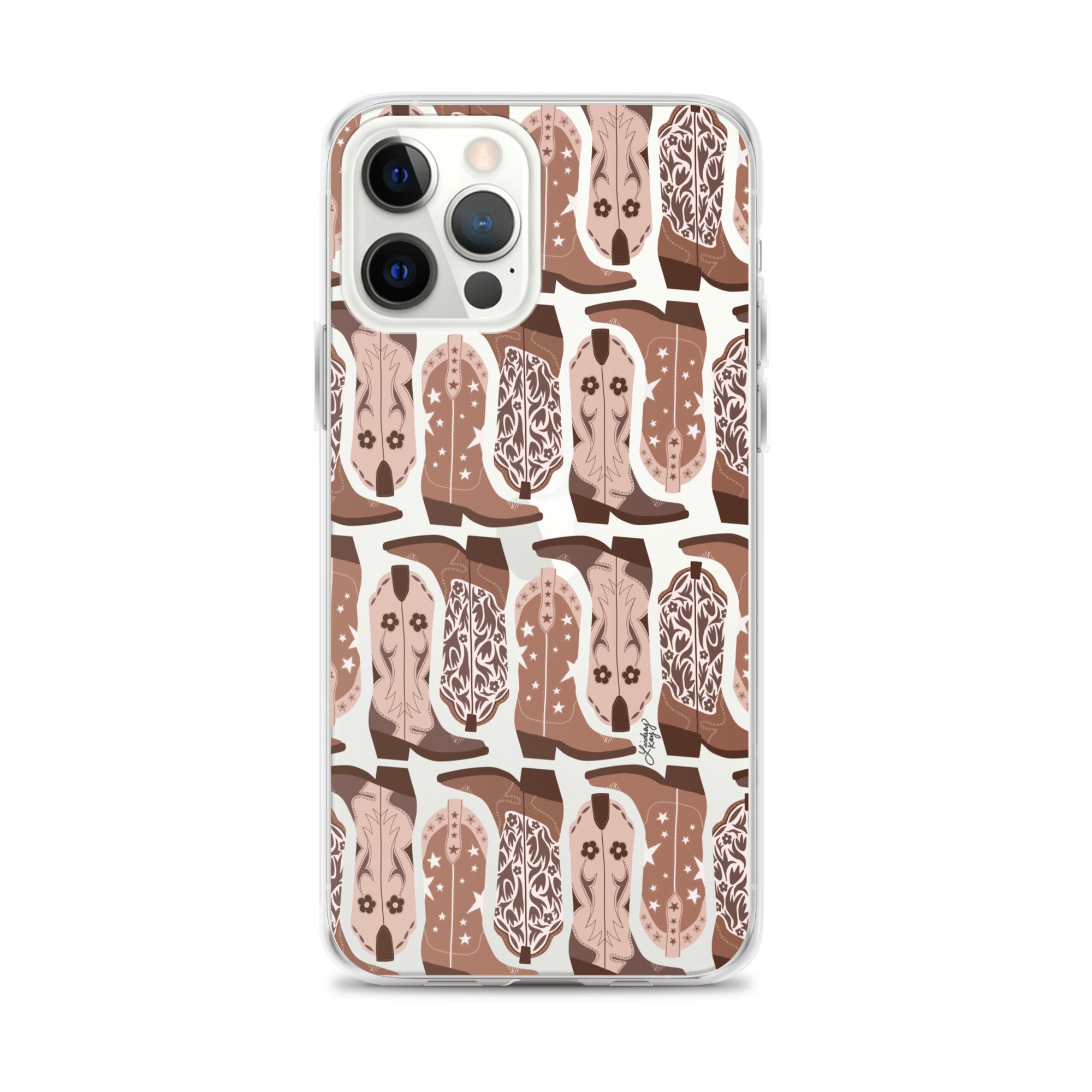 Ilustración de botas de vaquero - Funda transparente para iPhone®