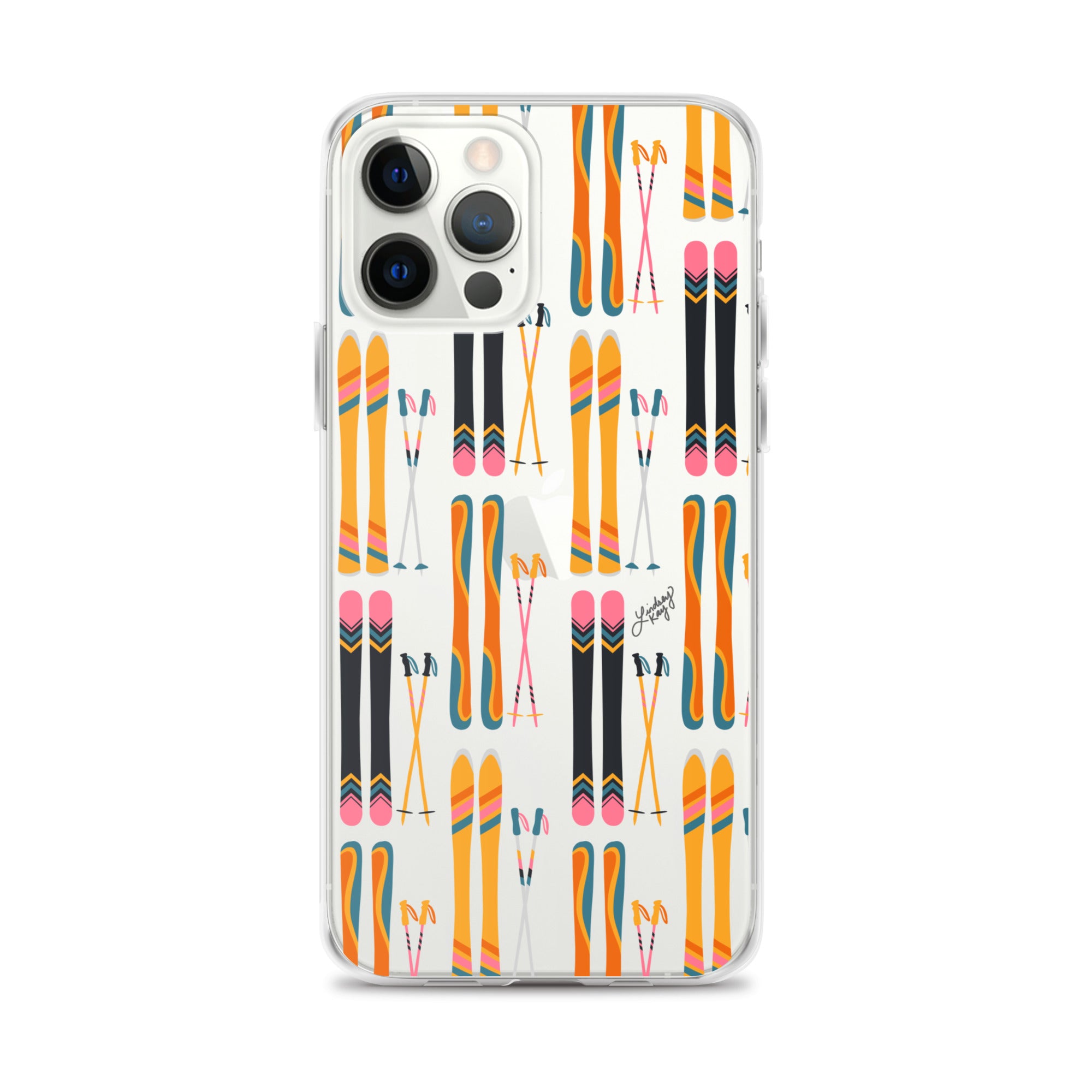 Skis and Poles Patterned - Clear Case for iPhone®