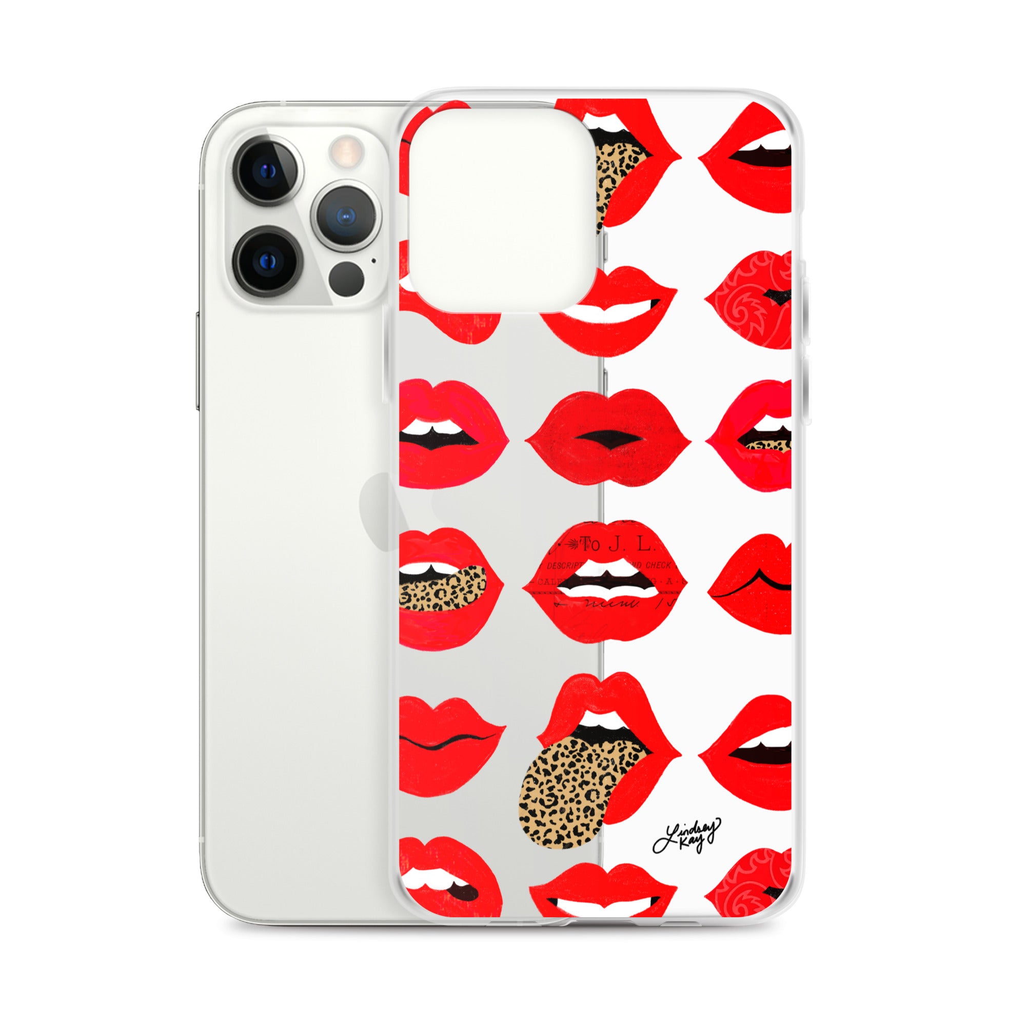 Labios de amor de leopardo - Funda transparente para iPhone®