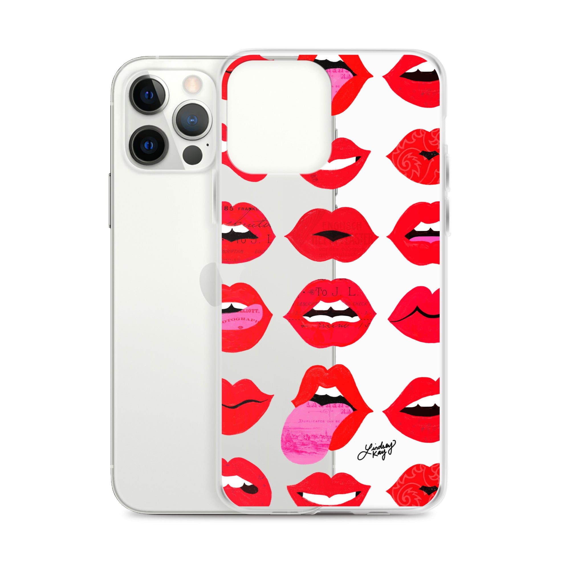 Labios rojos de amor - Funda transparente para iPhone®