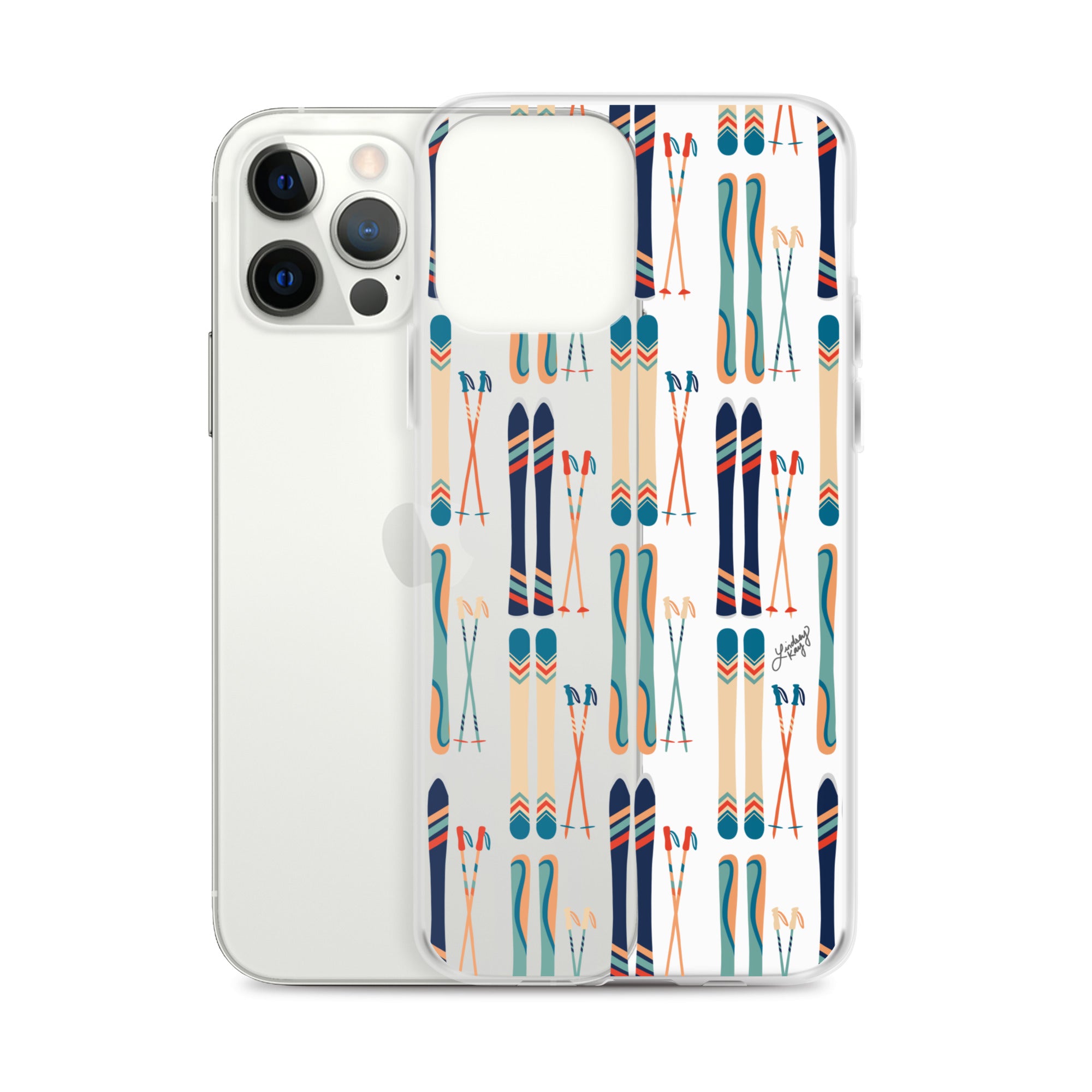 Esquís y bastones - Funda transparente para iPhone®