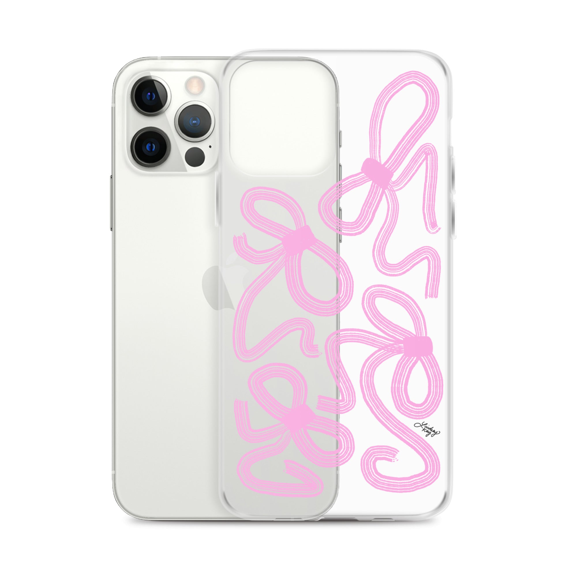 Pink Ribbon Illustration - Clear Case for iPhone®