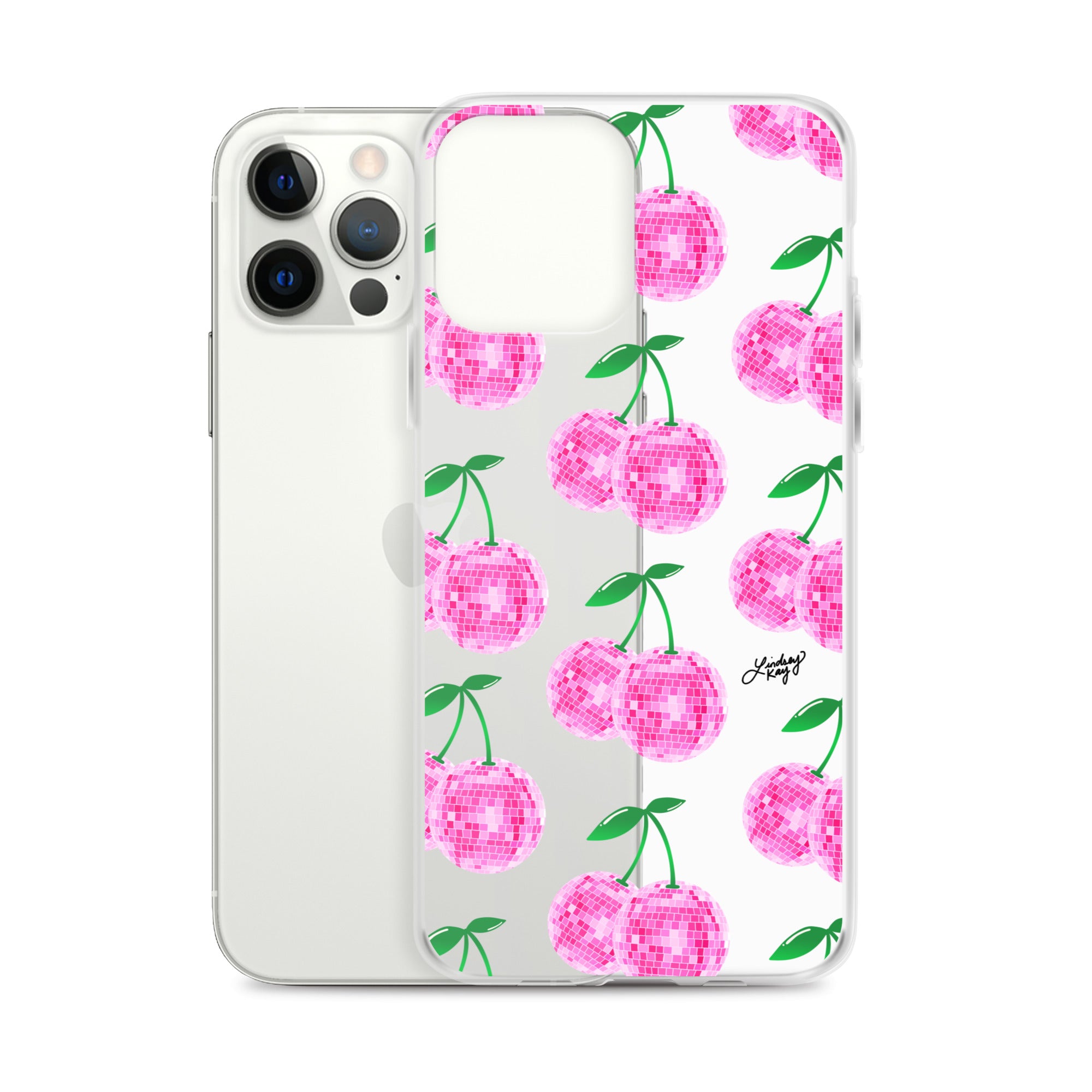 Pink Disco Ball Cherries - Clear Case for iPhone®