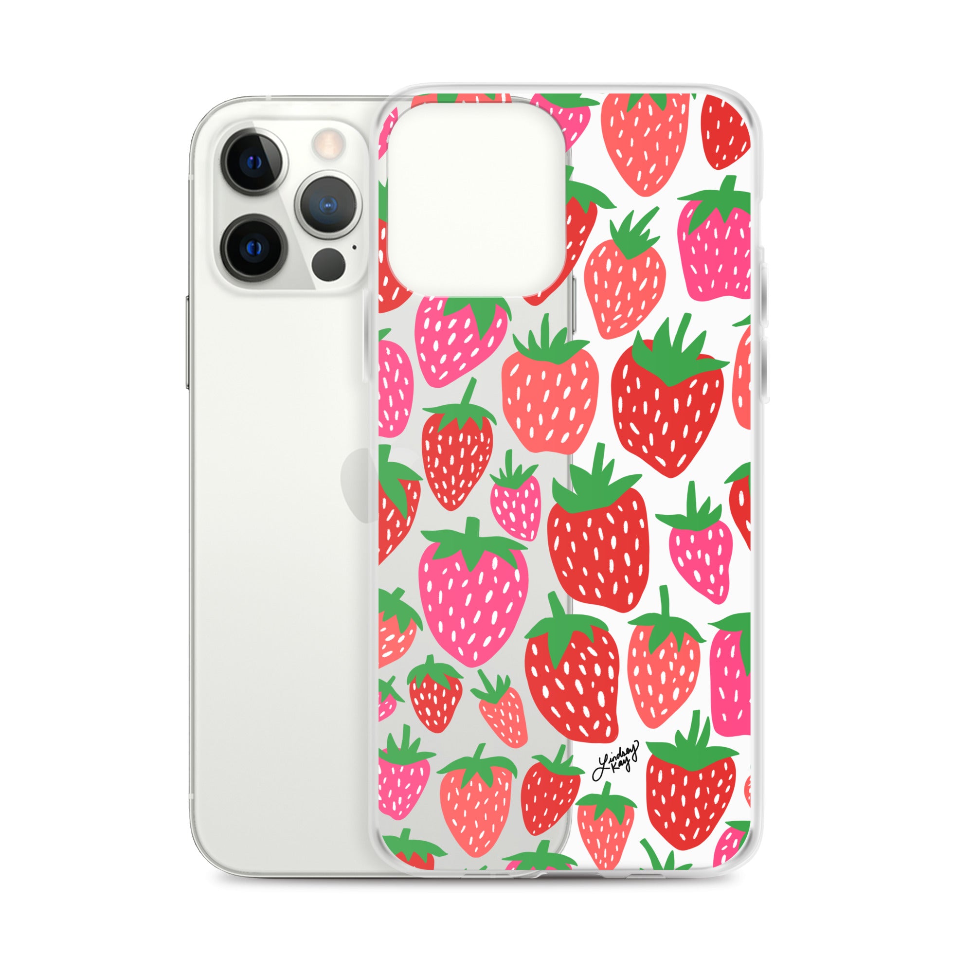Strawberries Pattern - Clear Case for iPhone®