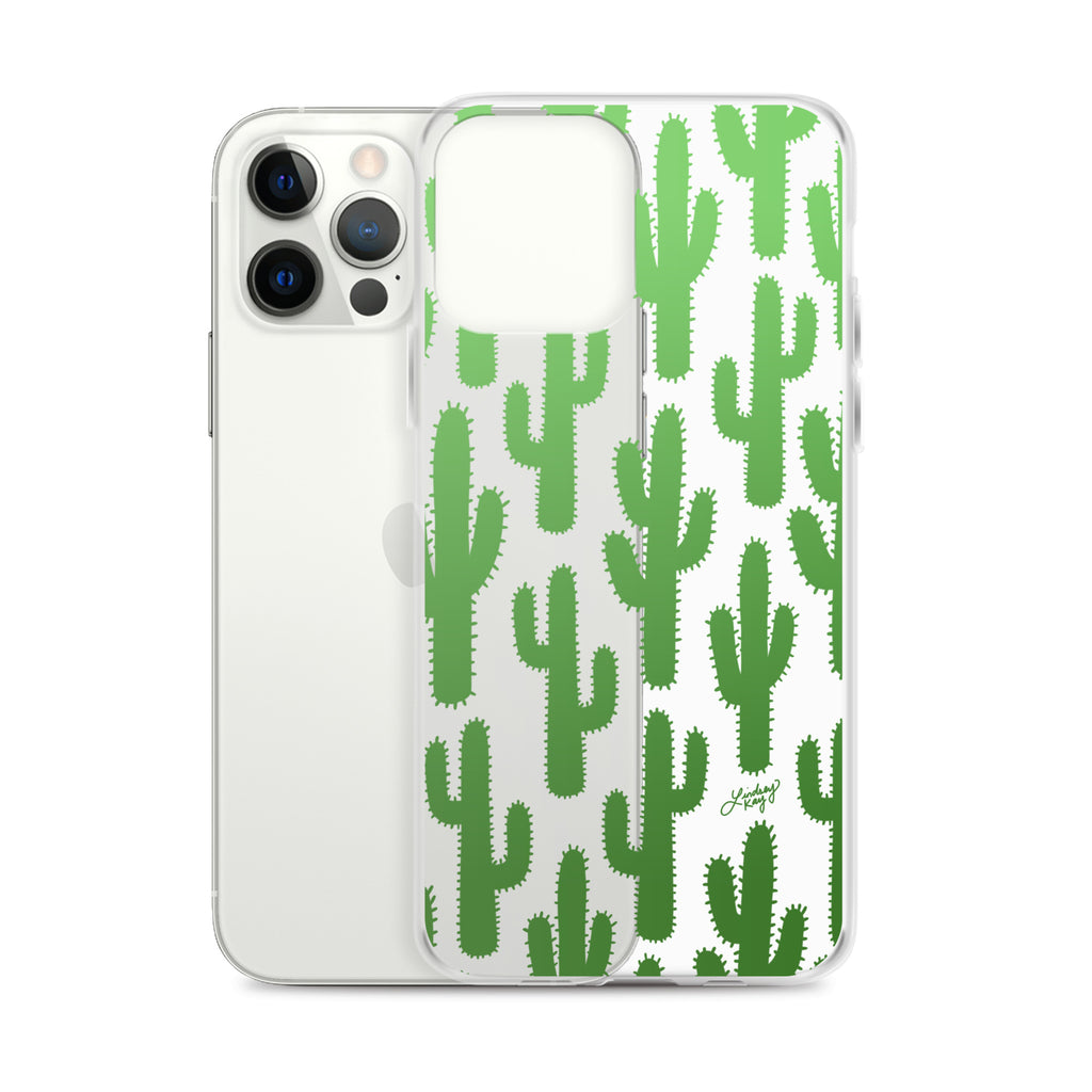Gradient Green Cactus - Clear Case for iPhone®