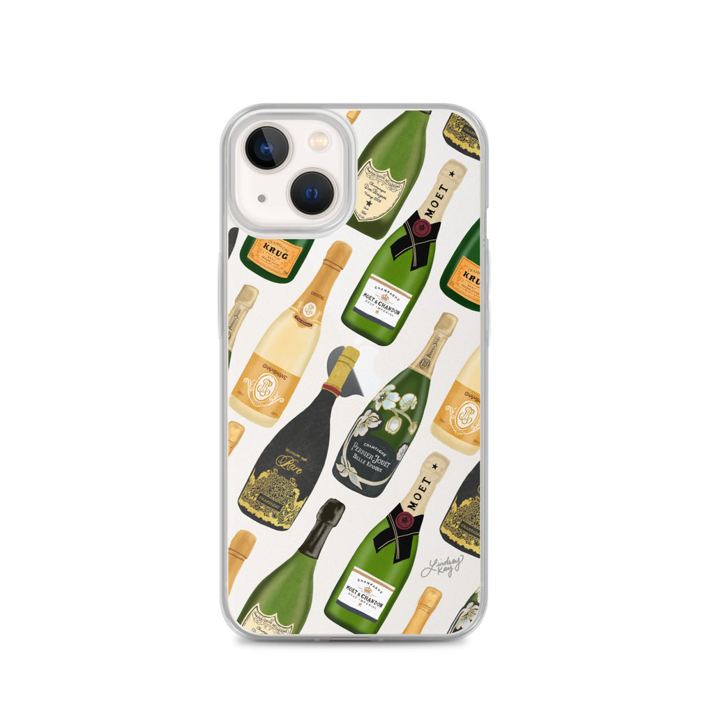 Champagne Bottles Illustration - Clear Case for iPhone®