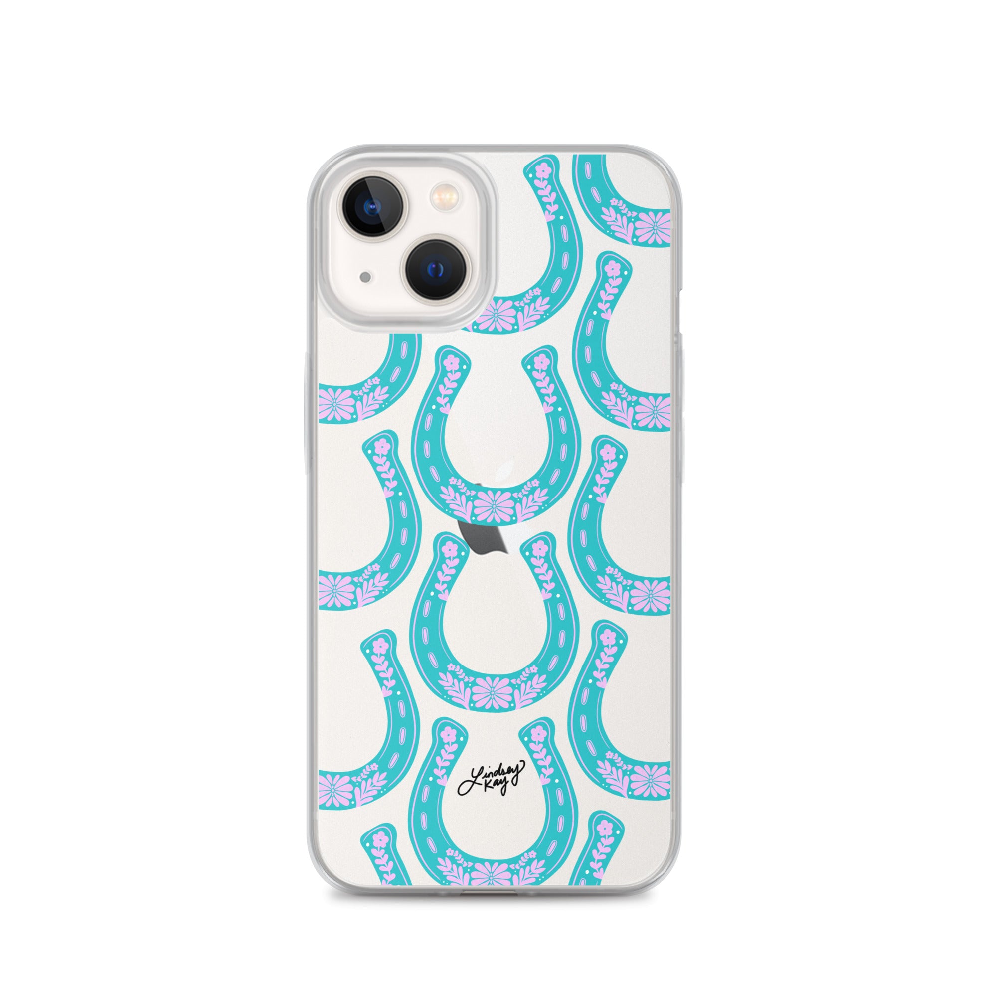 Patrón de ilustración de herradura - Funda transparente para iPhone®