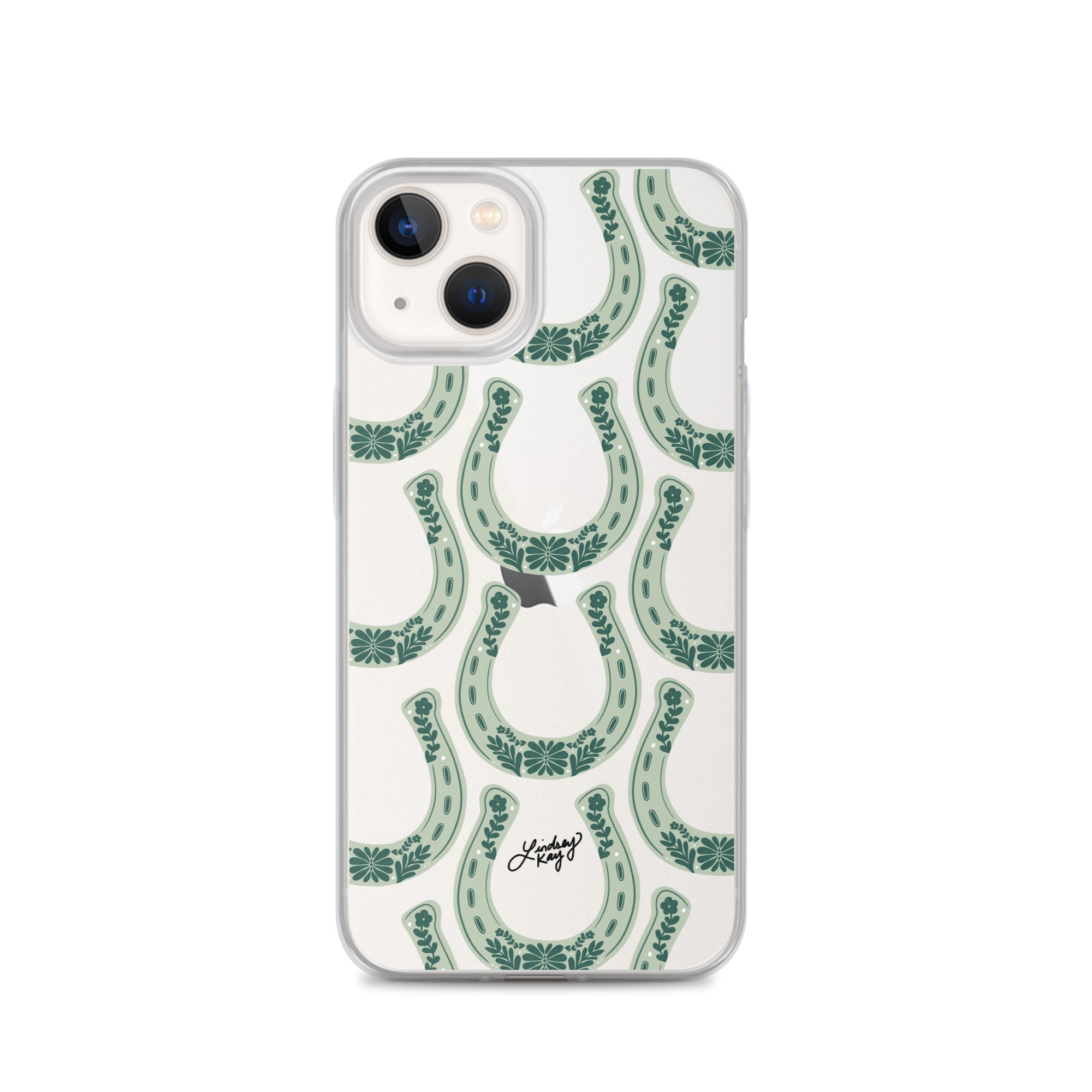 Patrón de ilustración de herradura - Funda transparente para iPhone®